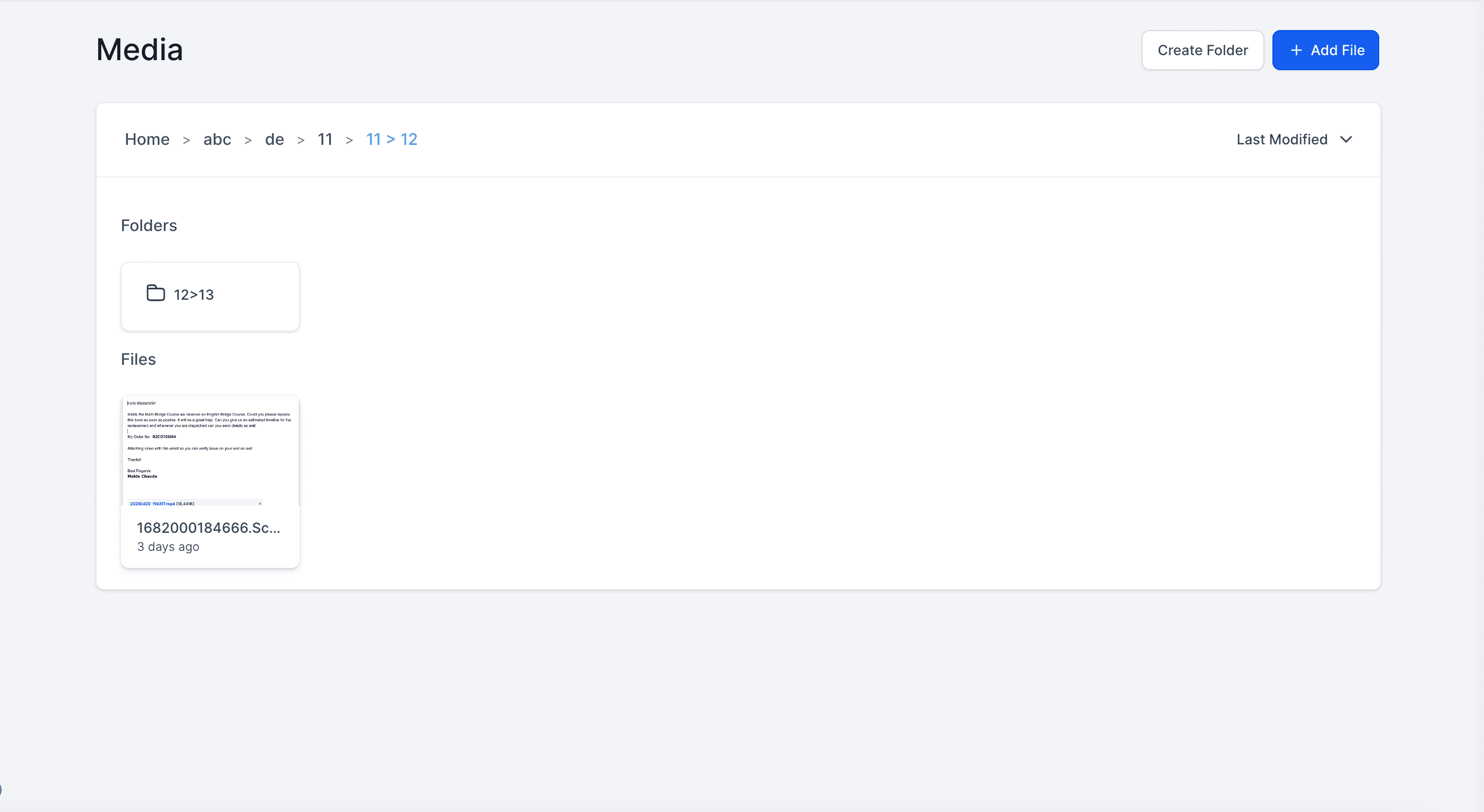 Displayed Files