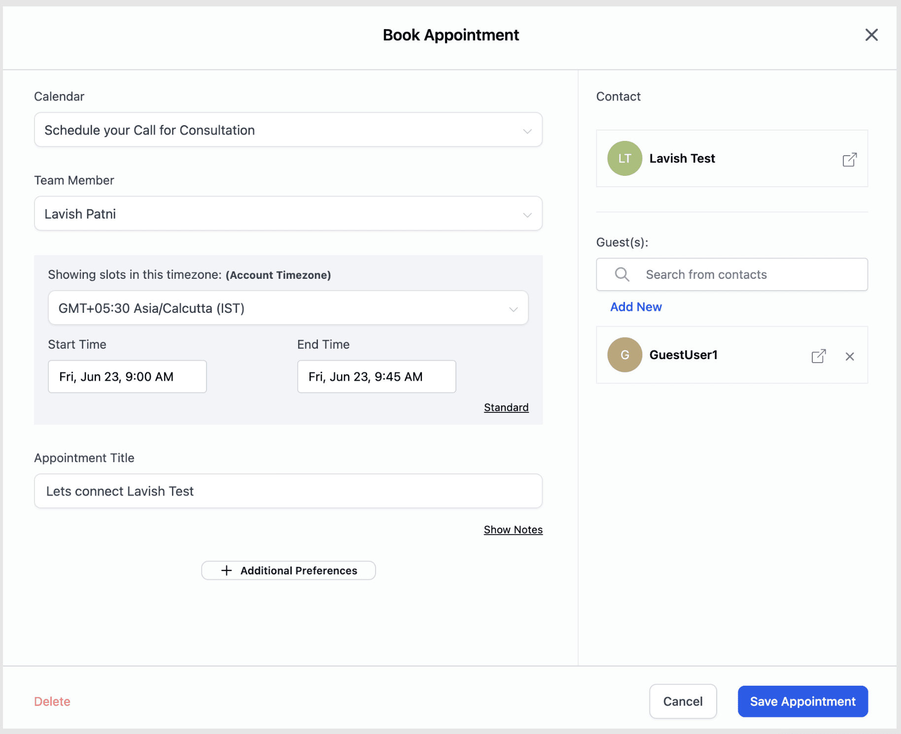 Guest adding option