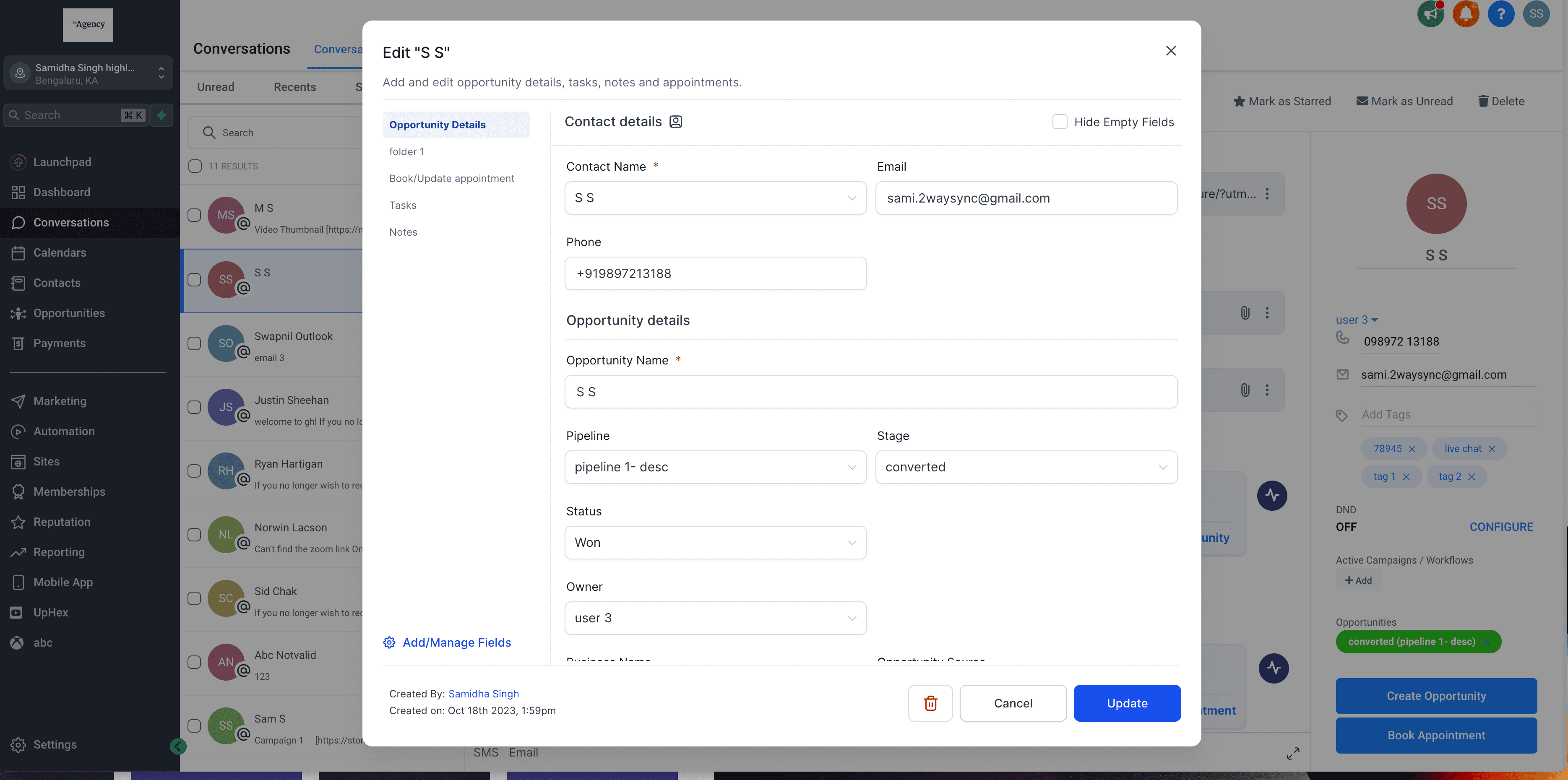 Image focusing on Appointments