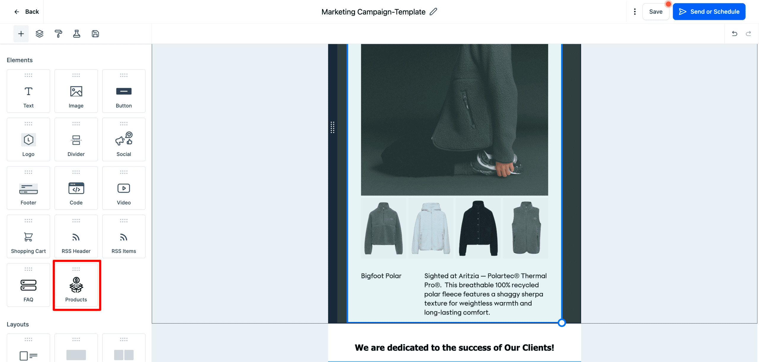 Adding a Product Element