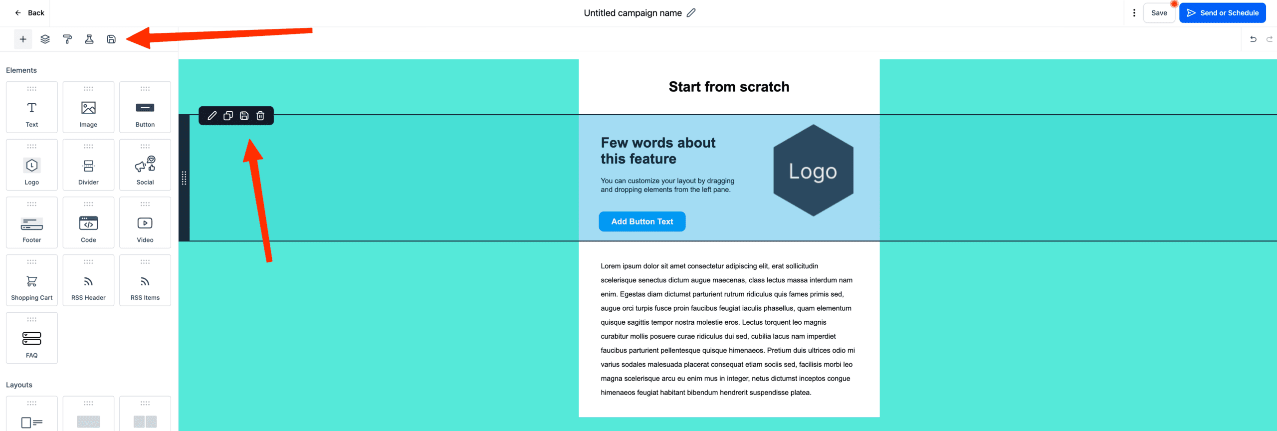 Image highlighting the multitude of saved elements users can access.
