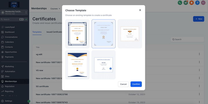 image of editable certificate template