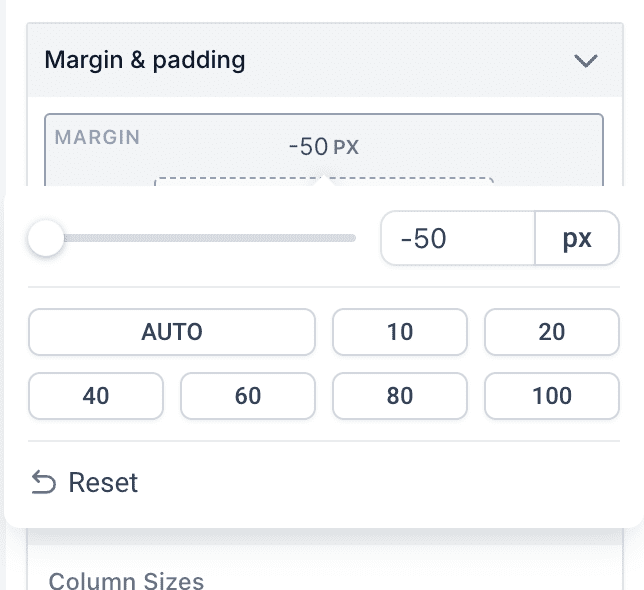 range selection