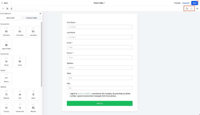 Online registration form interface with fields.