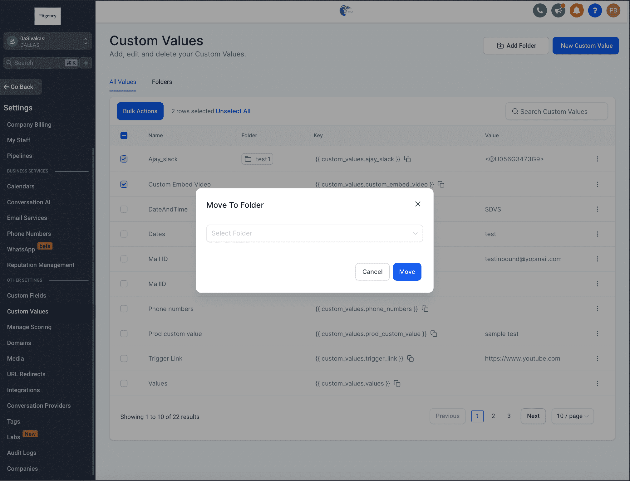 Flexible value management