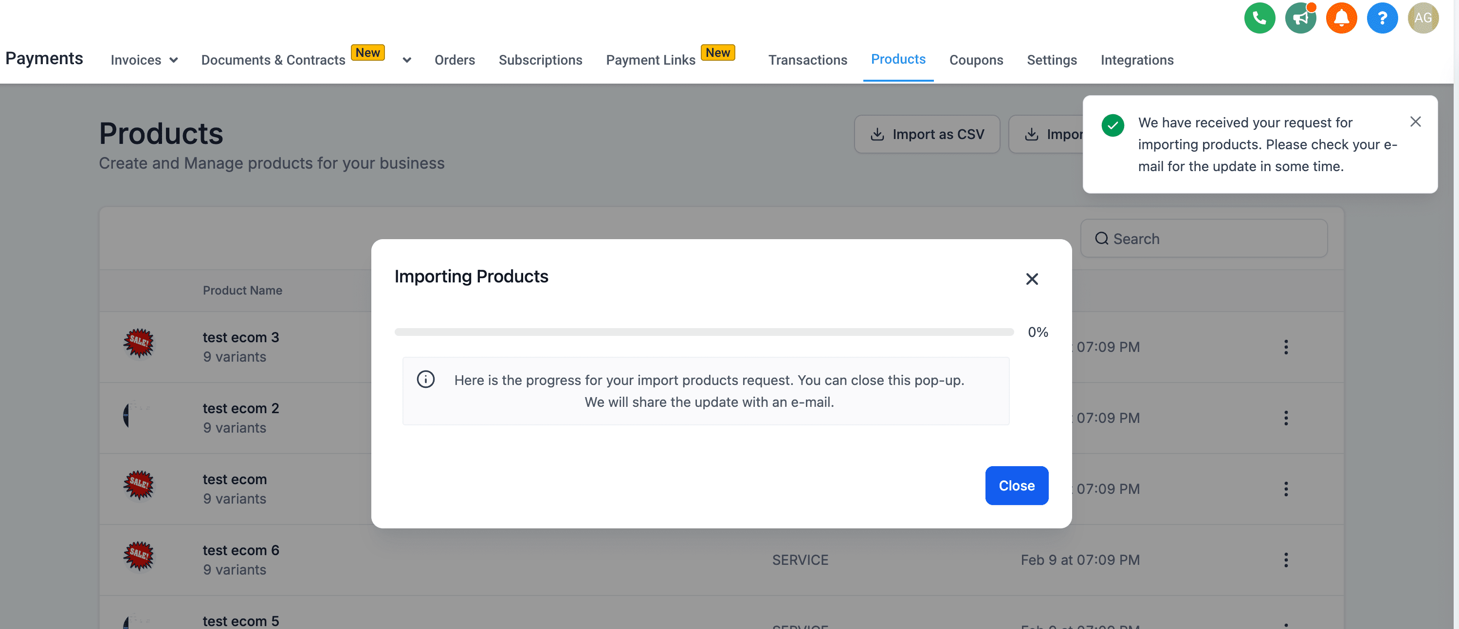 Product Variant Upload