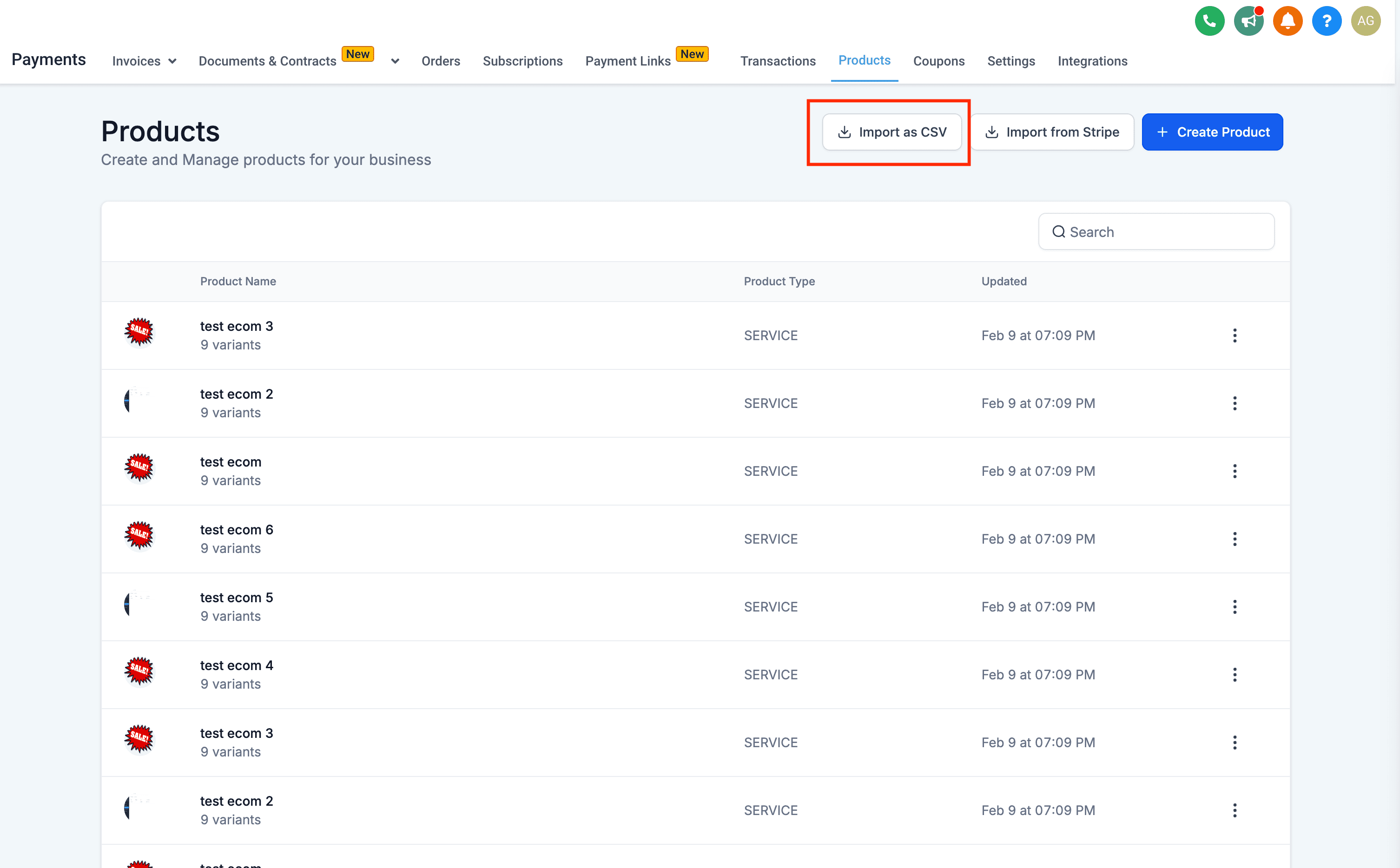 Product Import Overview