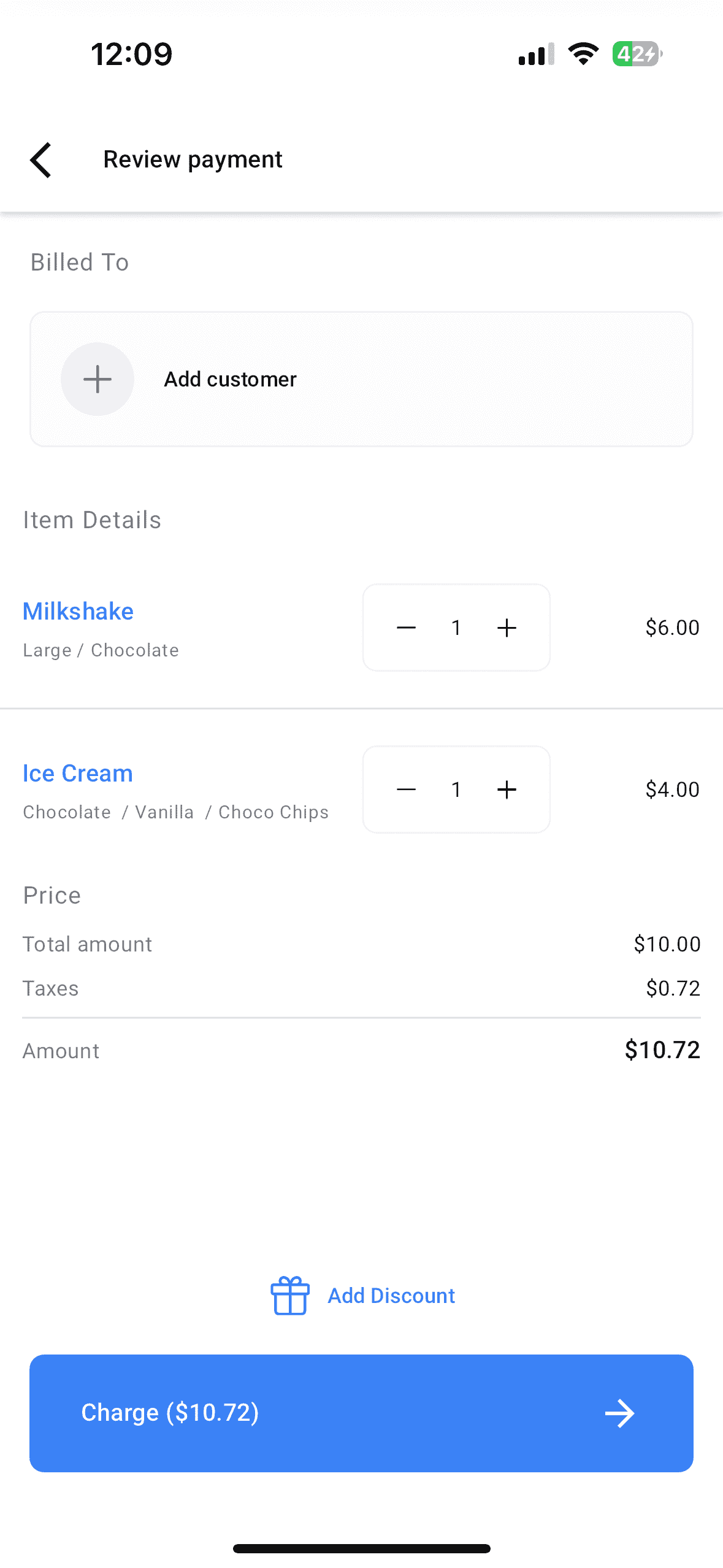 Taxes on checkout