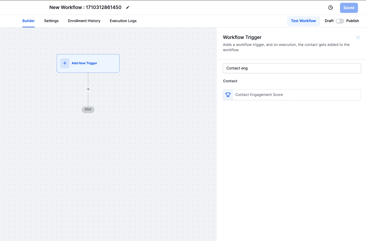 Contact Engagement Score Trigger