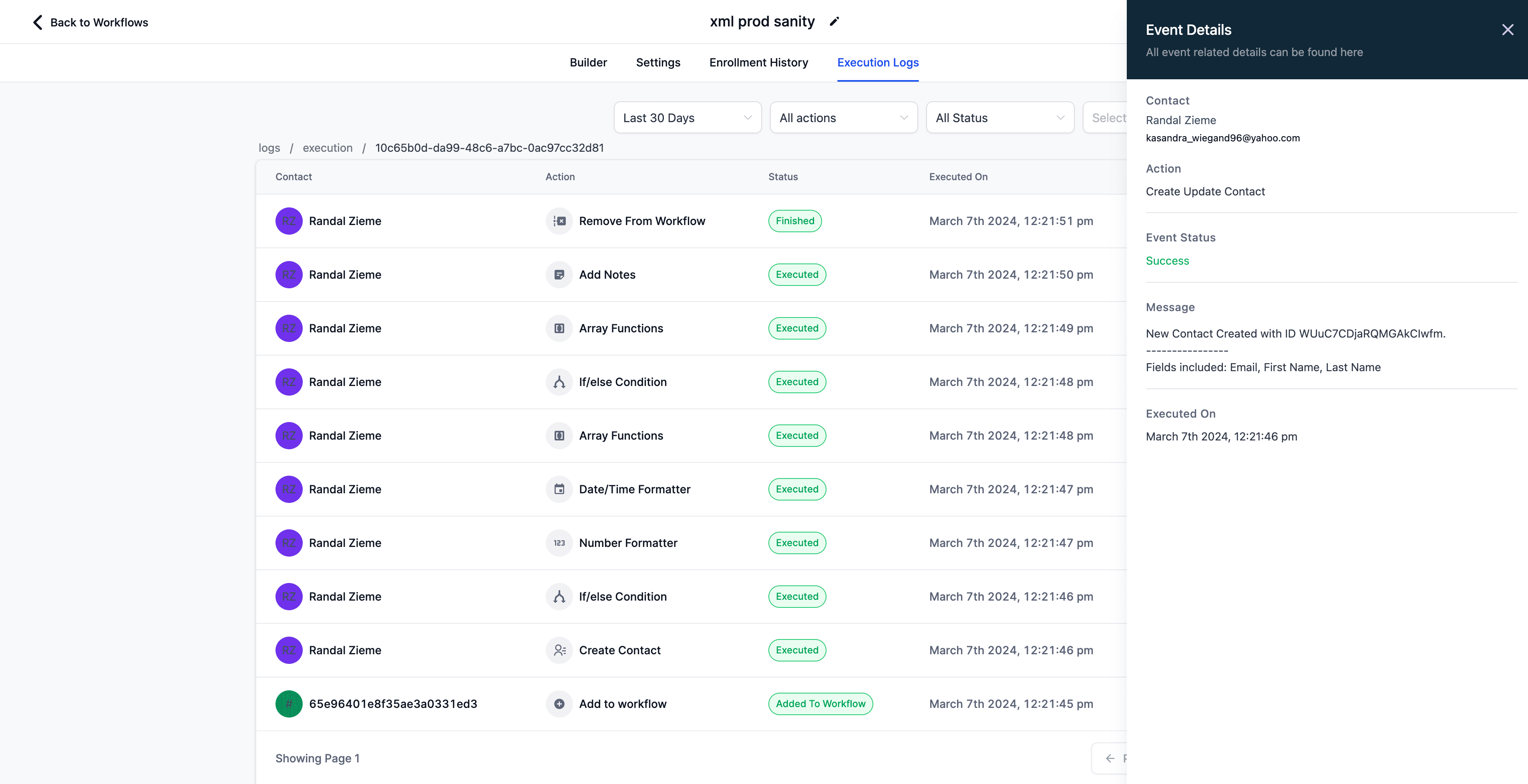 Example of XML Payload in Inbound Webhook Screenshot