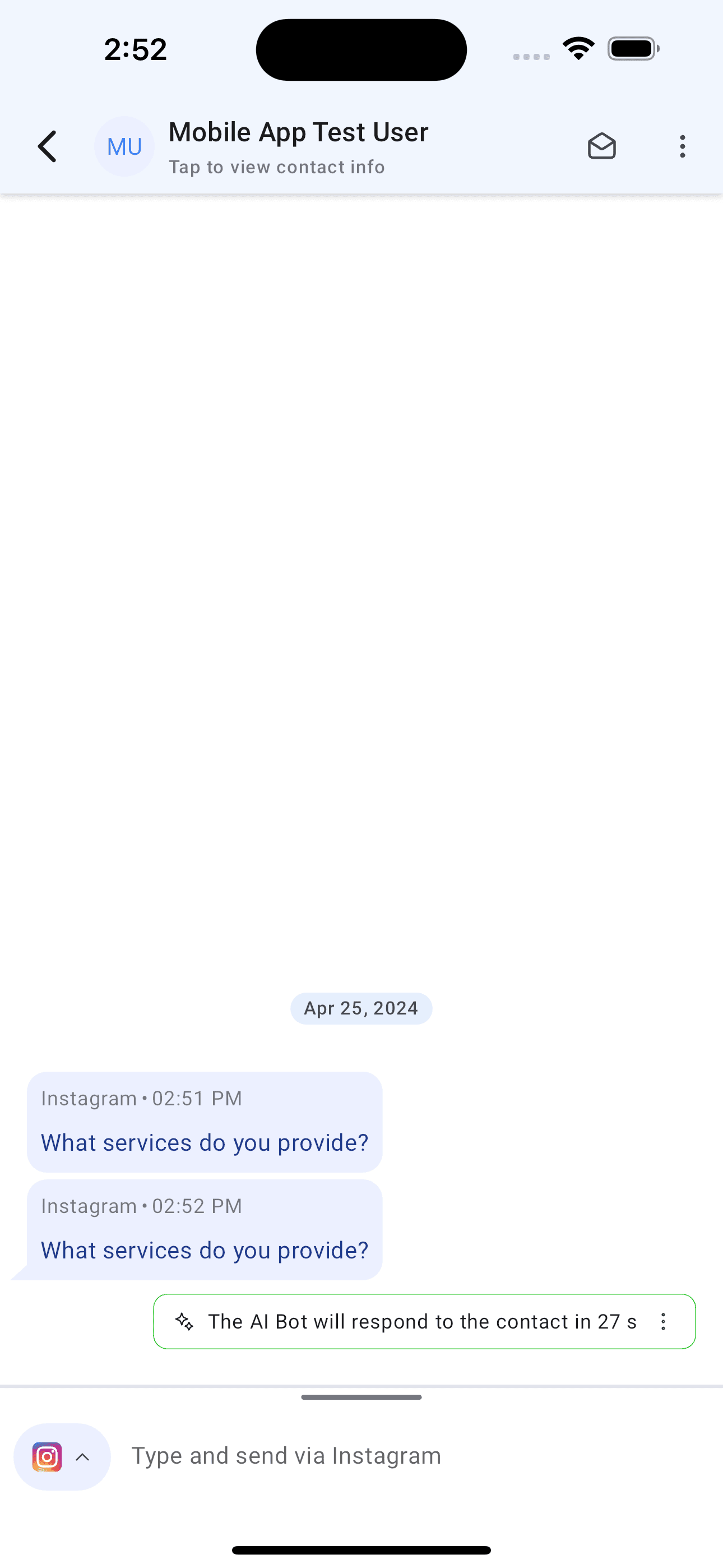 Automatic response feature
