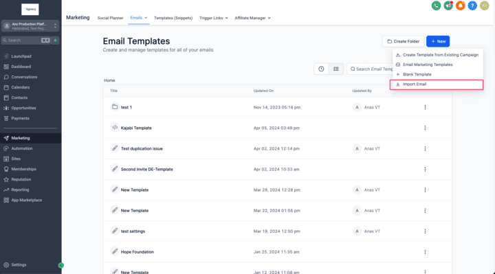 Email Template