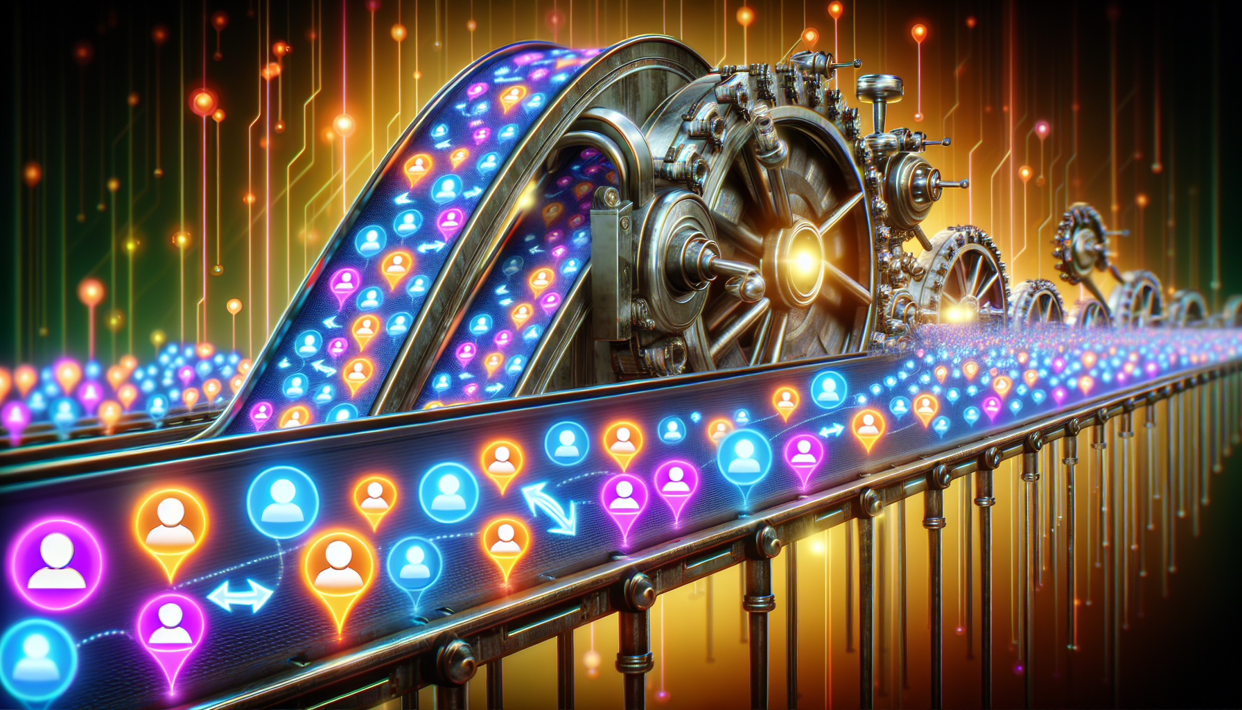 Illustration of lead generation in B2B marketing automation