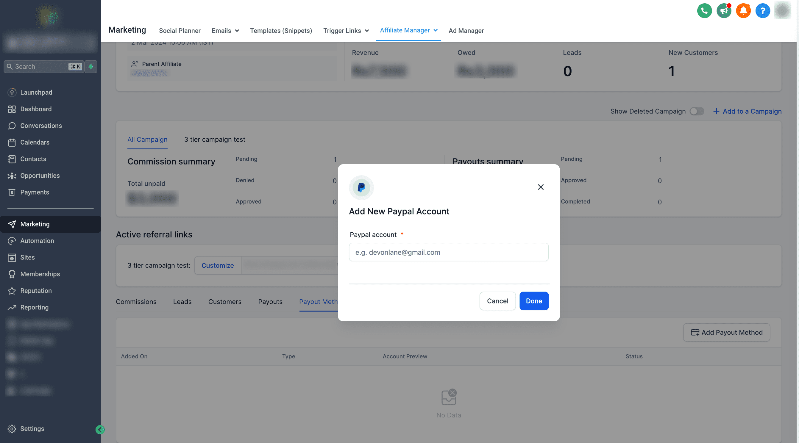 PayPal Payout Setup