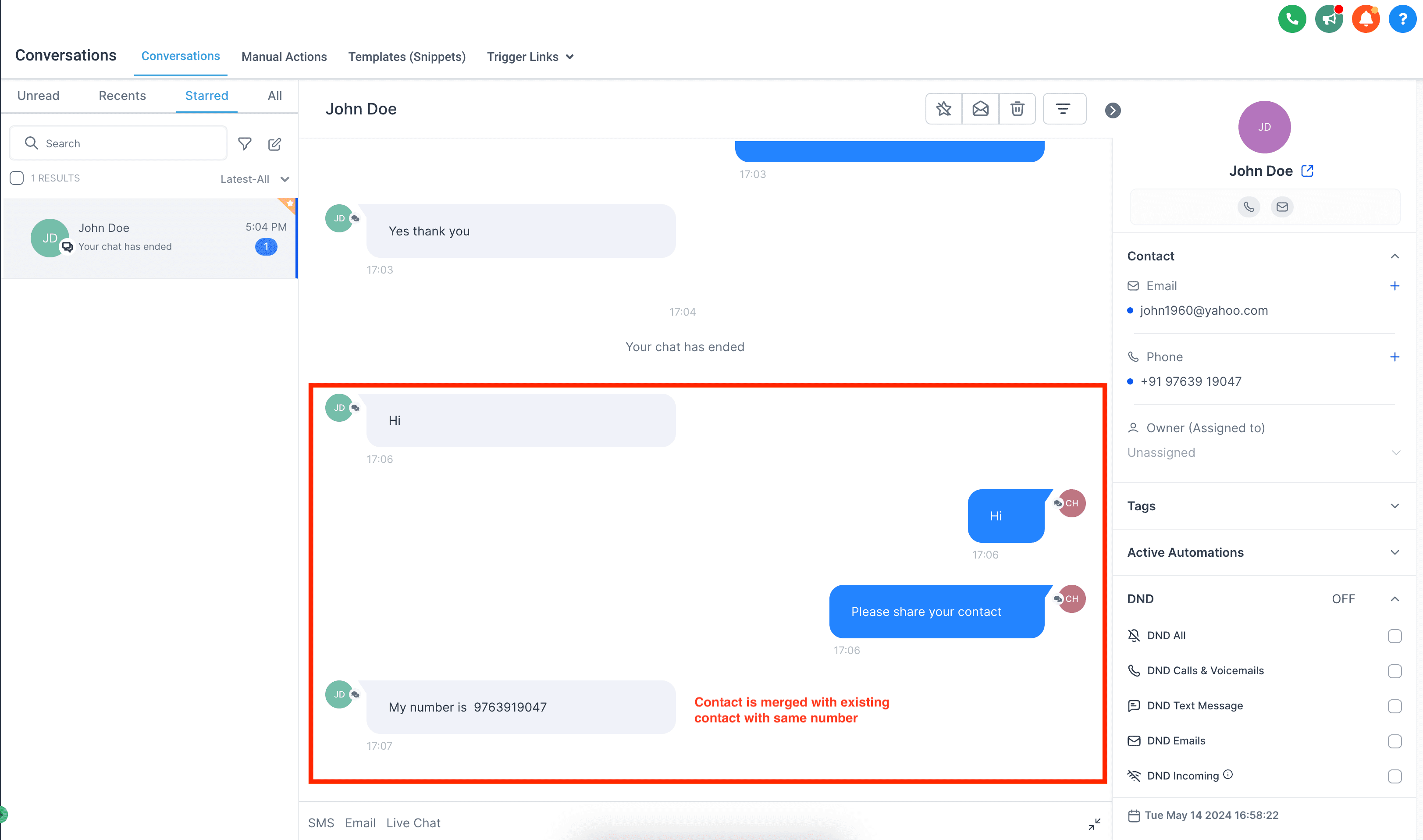 Comprehensive Conversation History