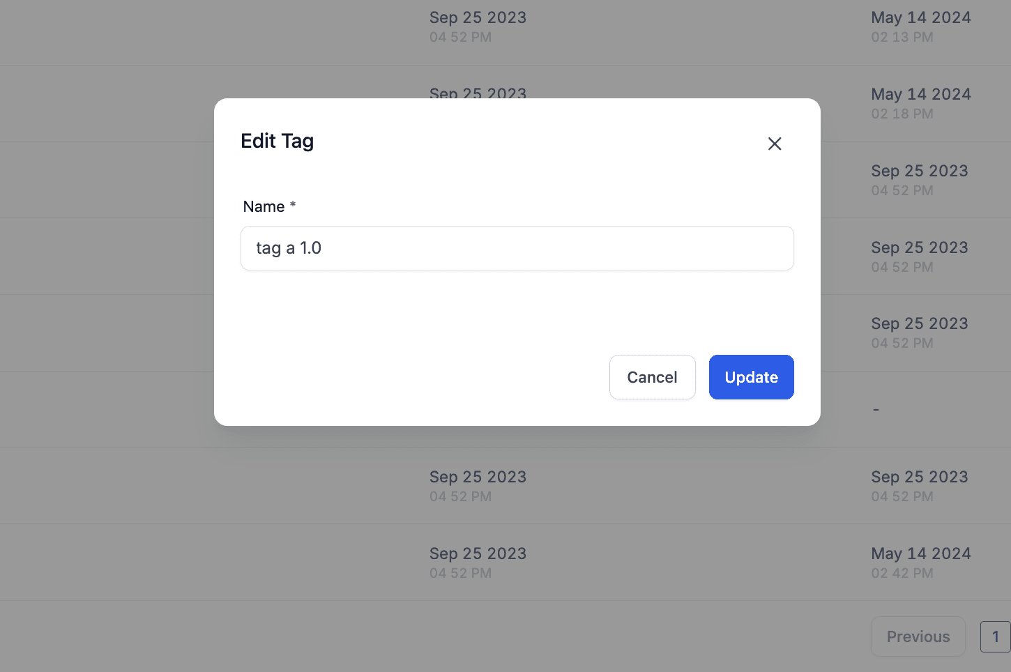Editing Tag