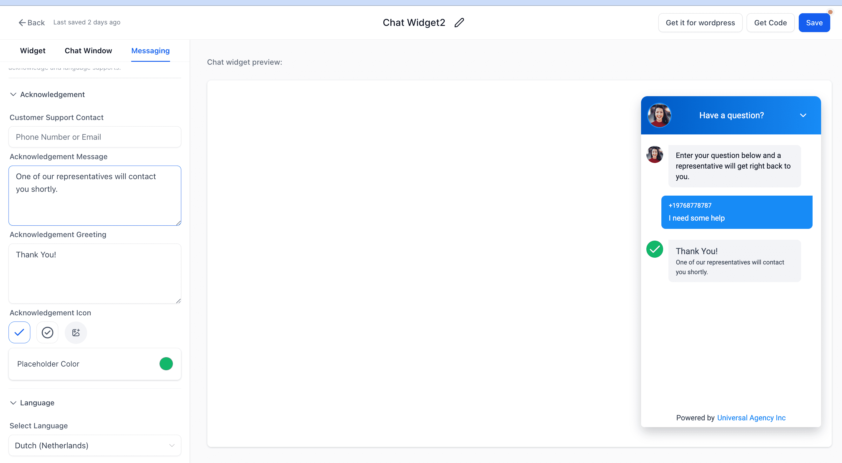 Messaging Options