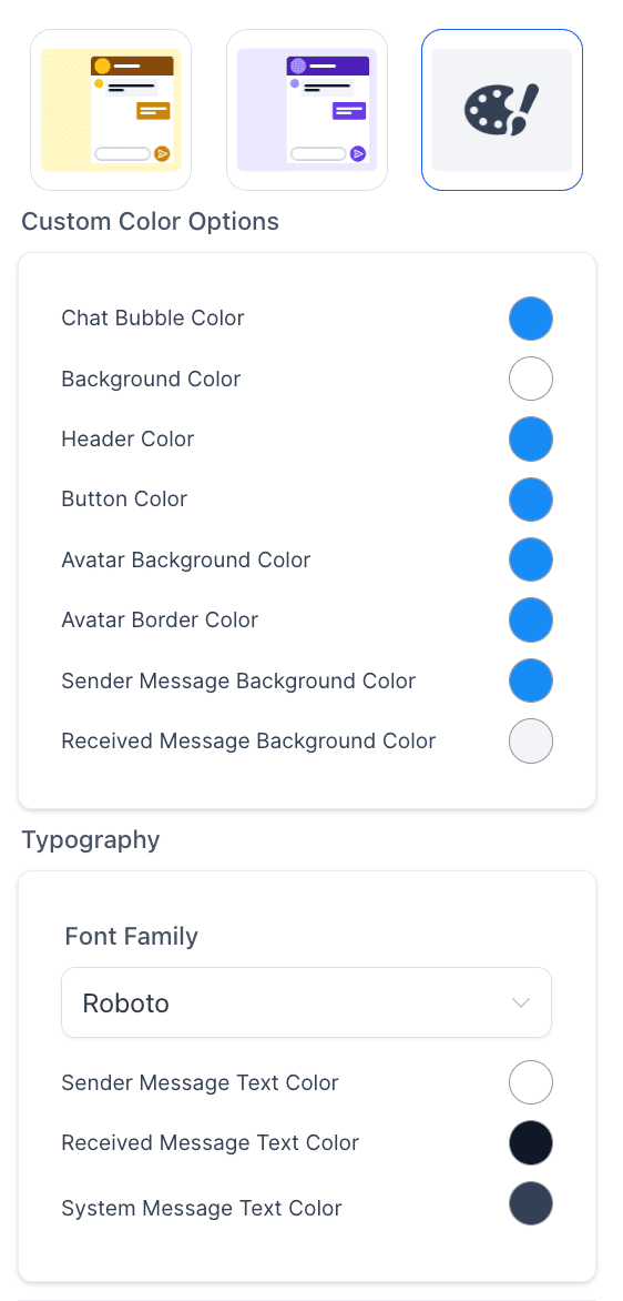 Chat Widget Options