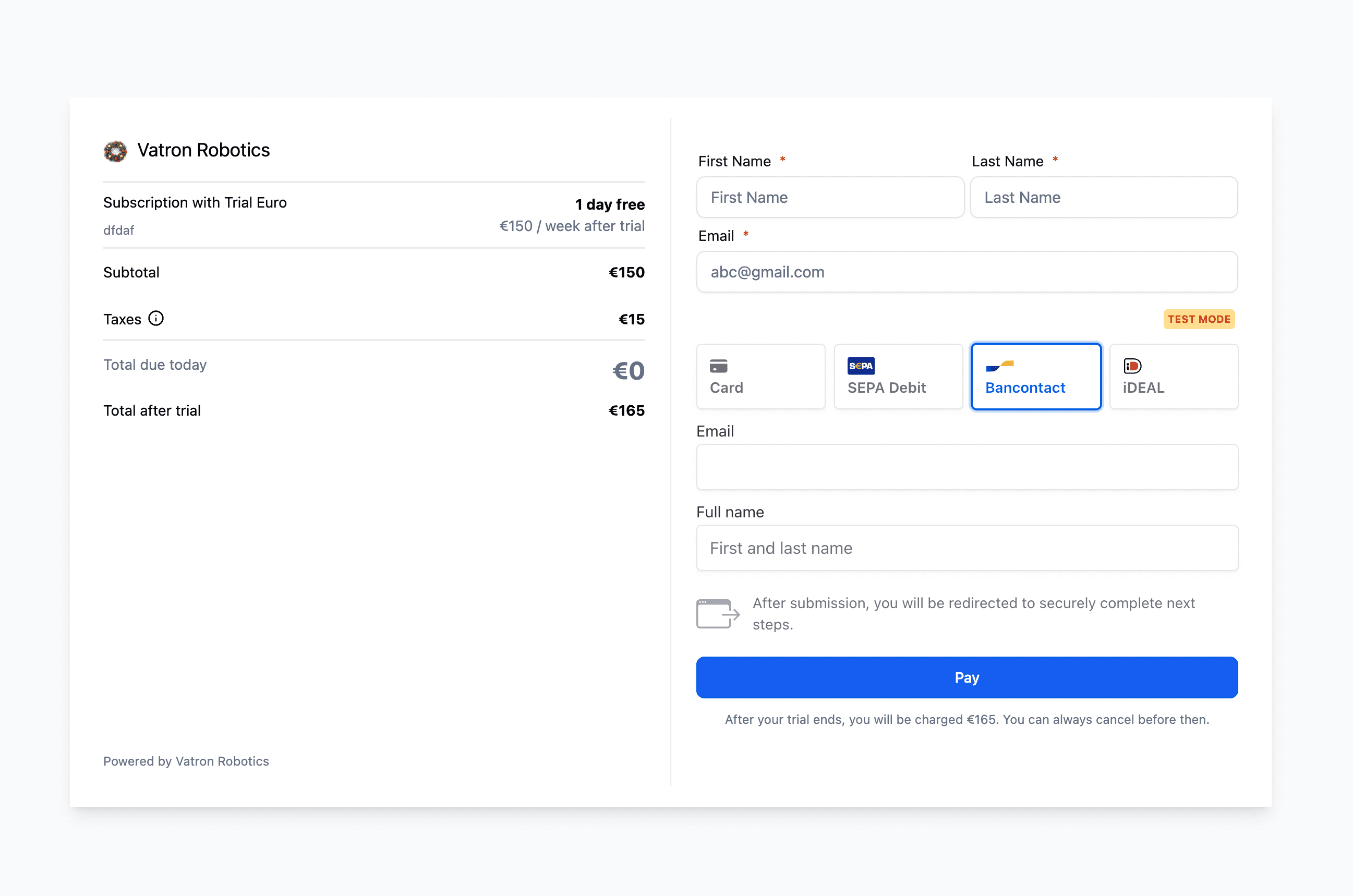 Bancontact Payment Method