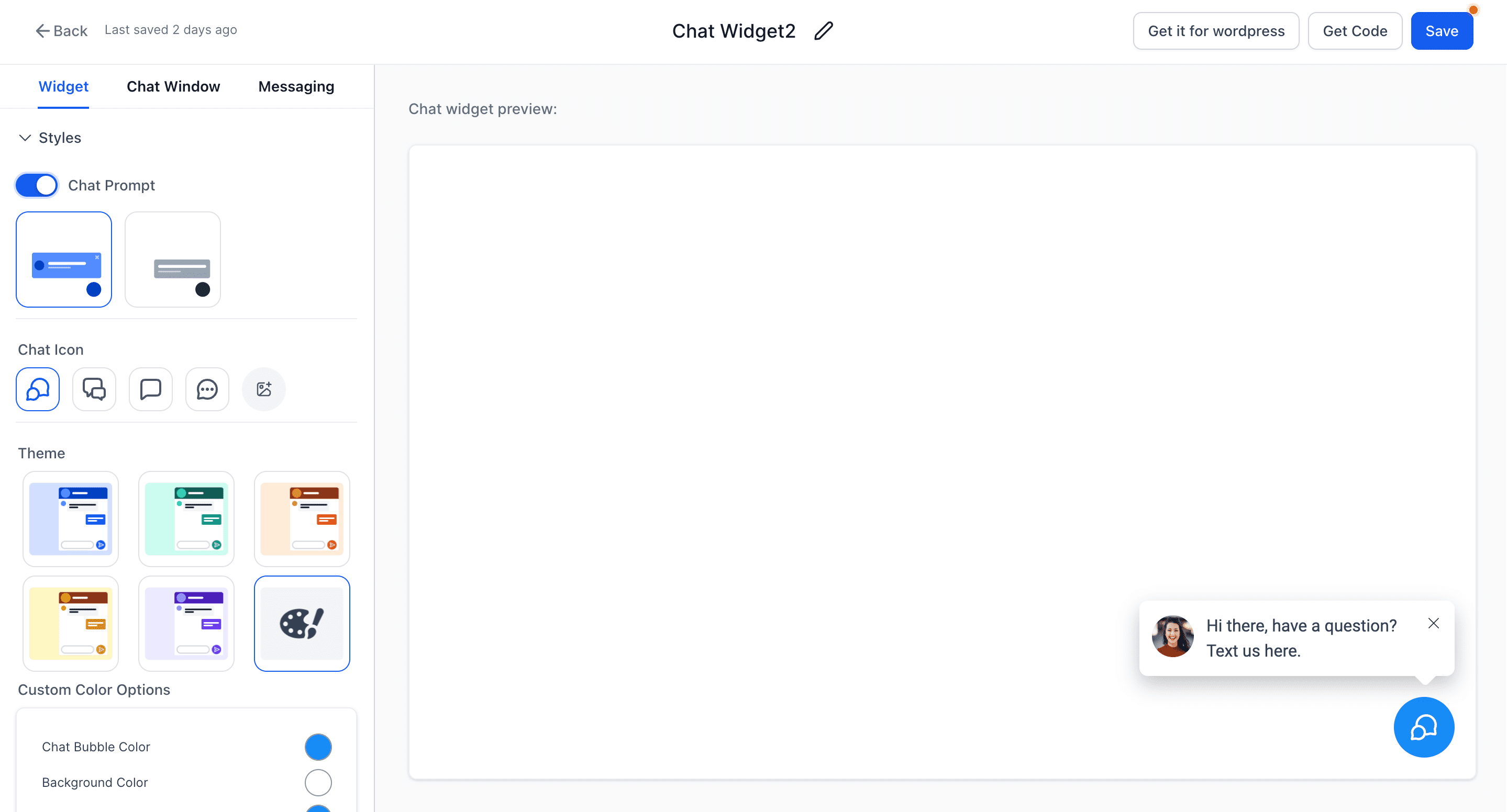 Widget Customization