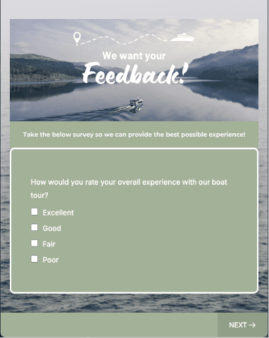 Boat Tour Customer Satisfaction