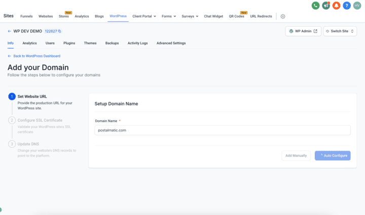 DNS Setup Preview