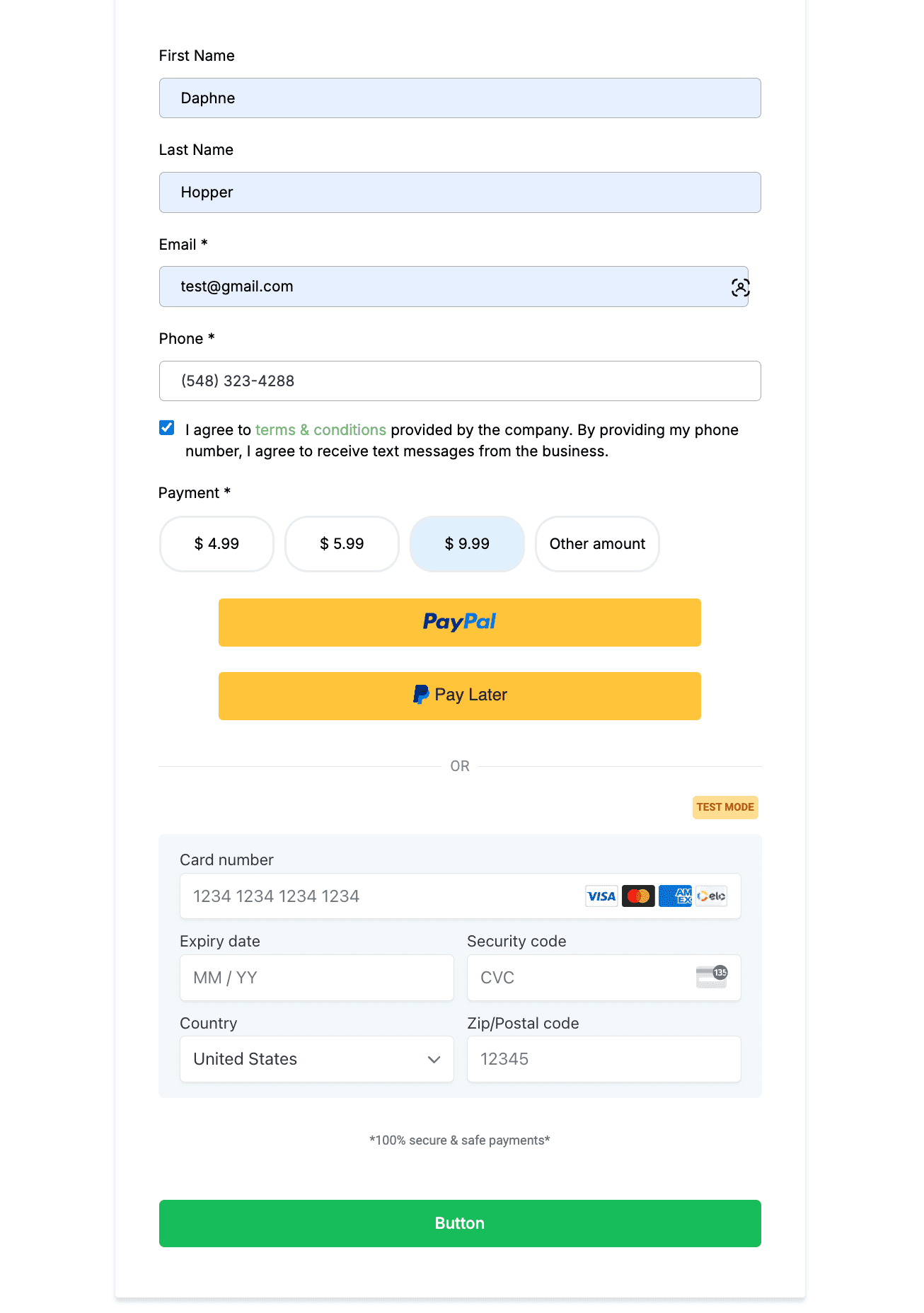 Payment Options Overview