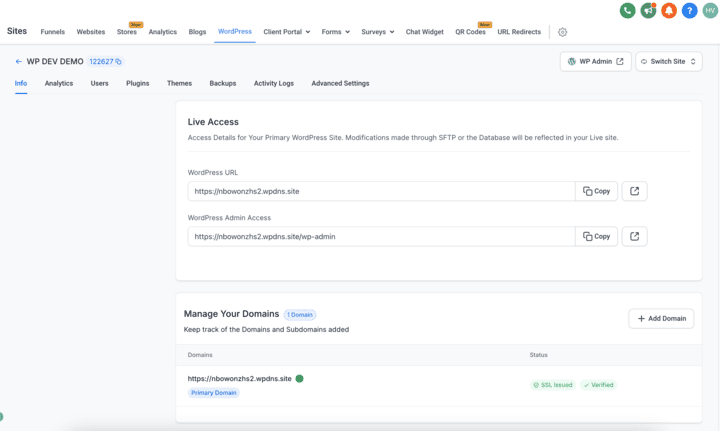 Domain Connect Integration Example