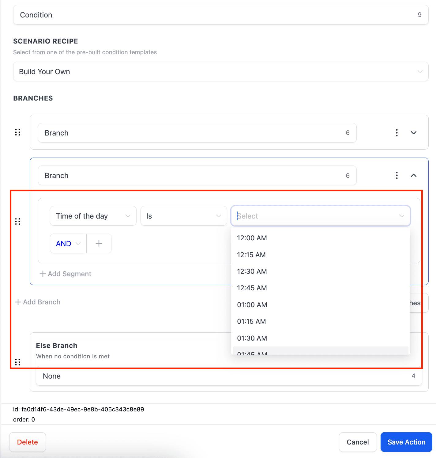 Granular Time Selection