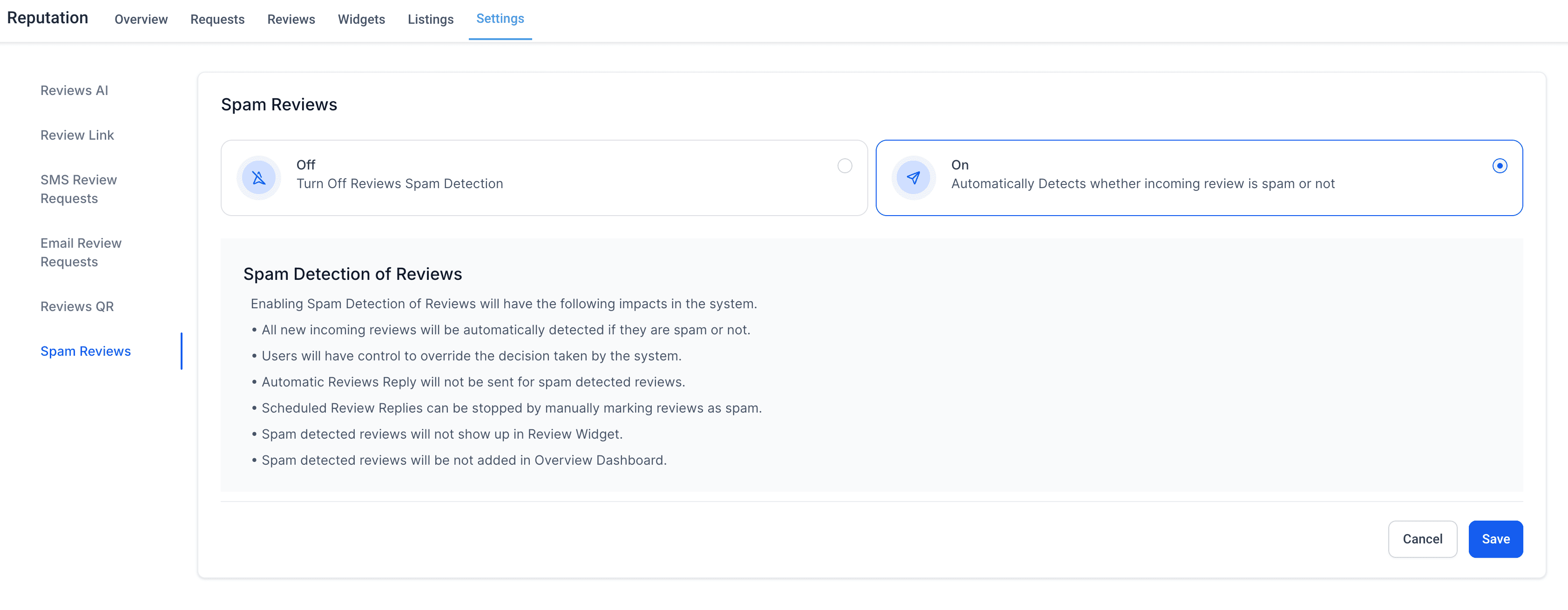 Smart Spam Detection Interface