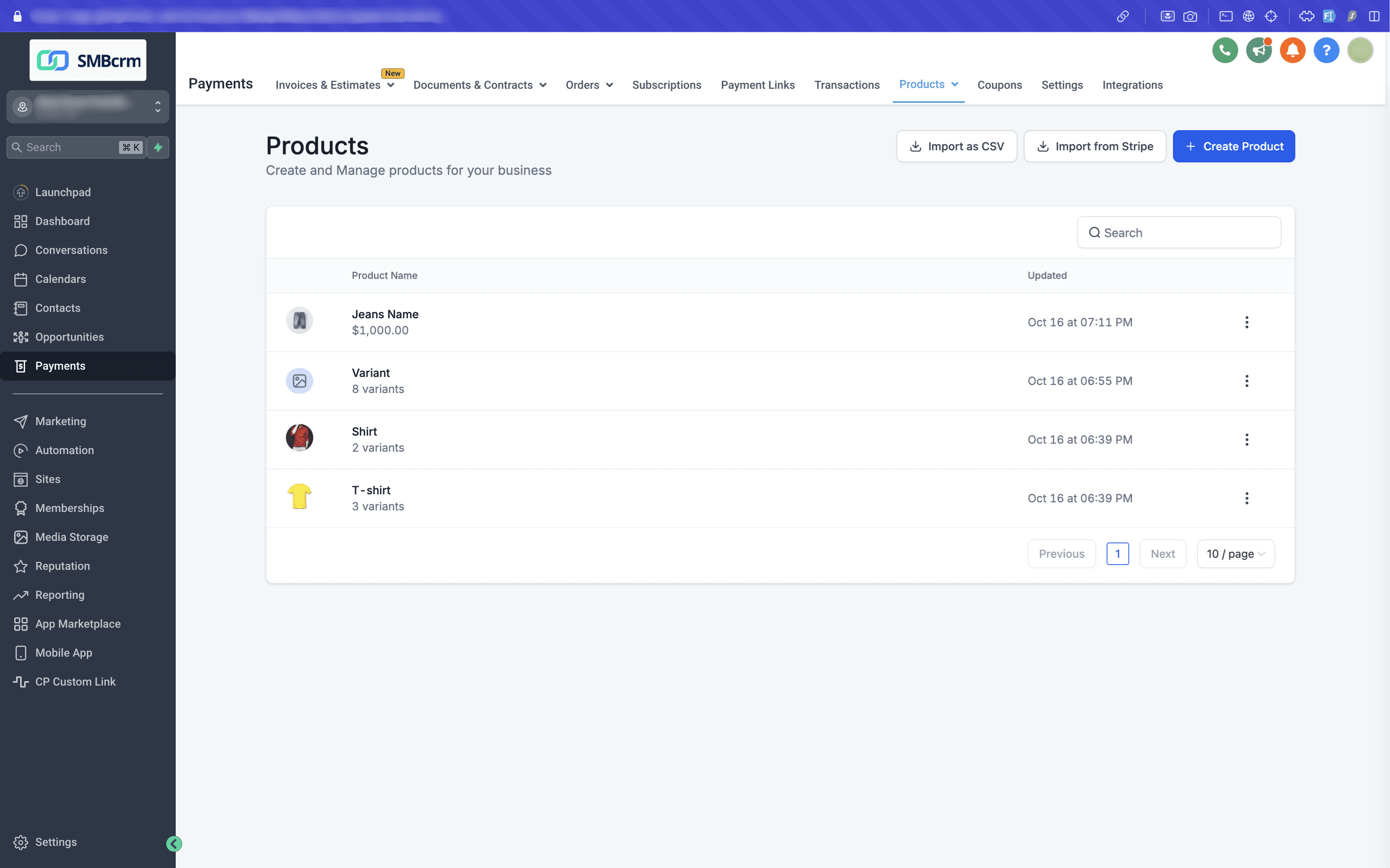 Product syncing from GHL to Meta commerce