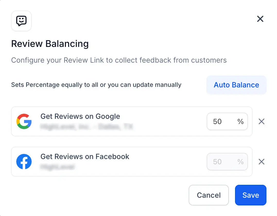 Review Balancing Interface