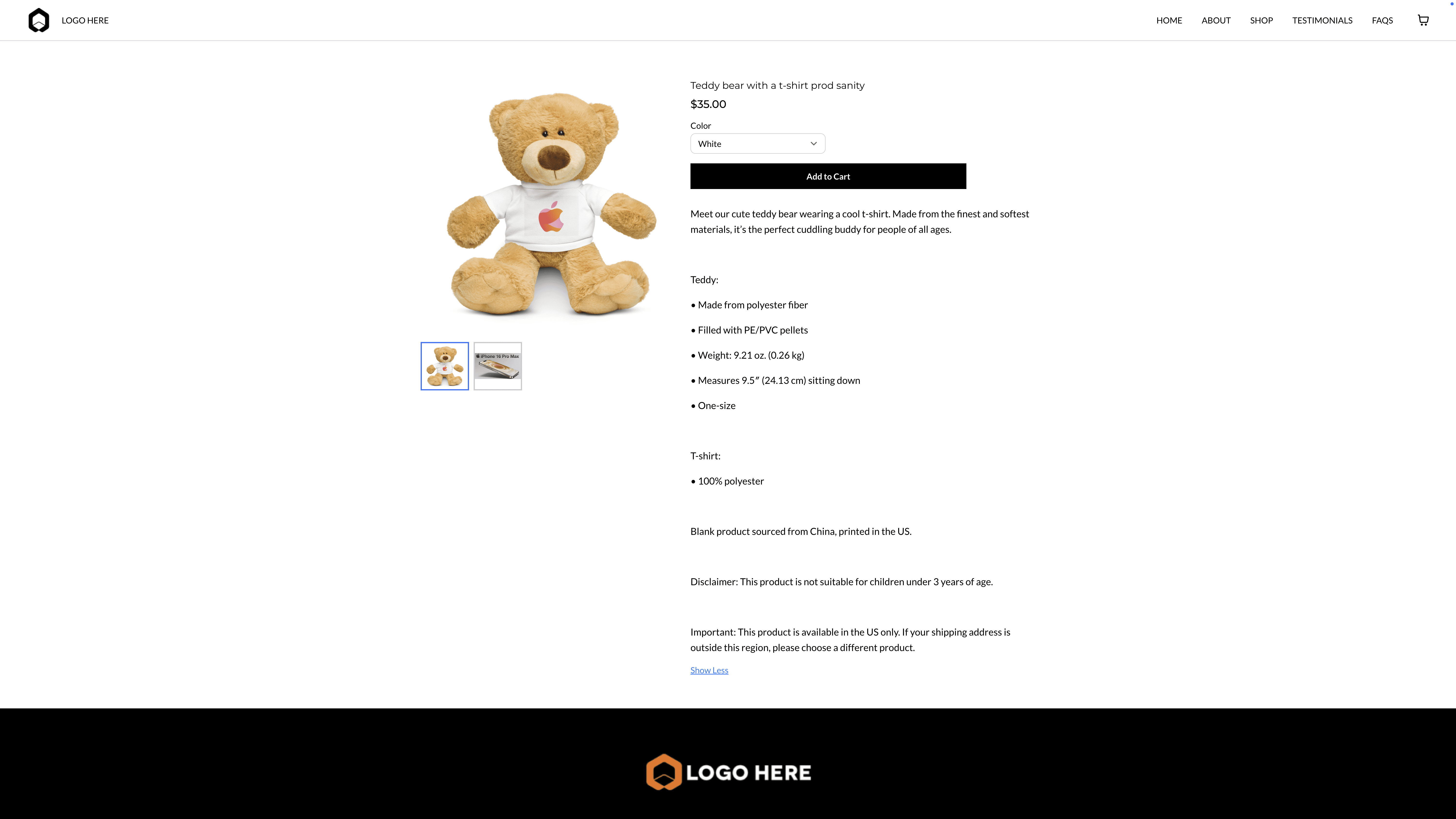 Printful Product Description Import Example