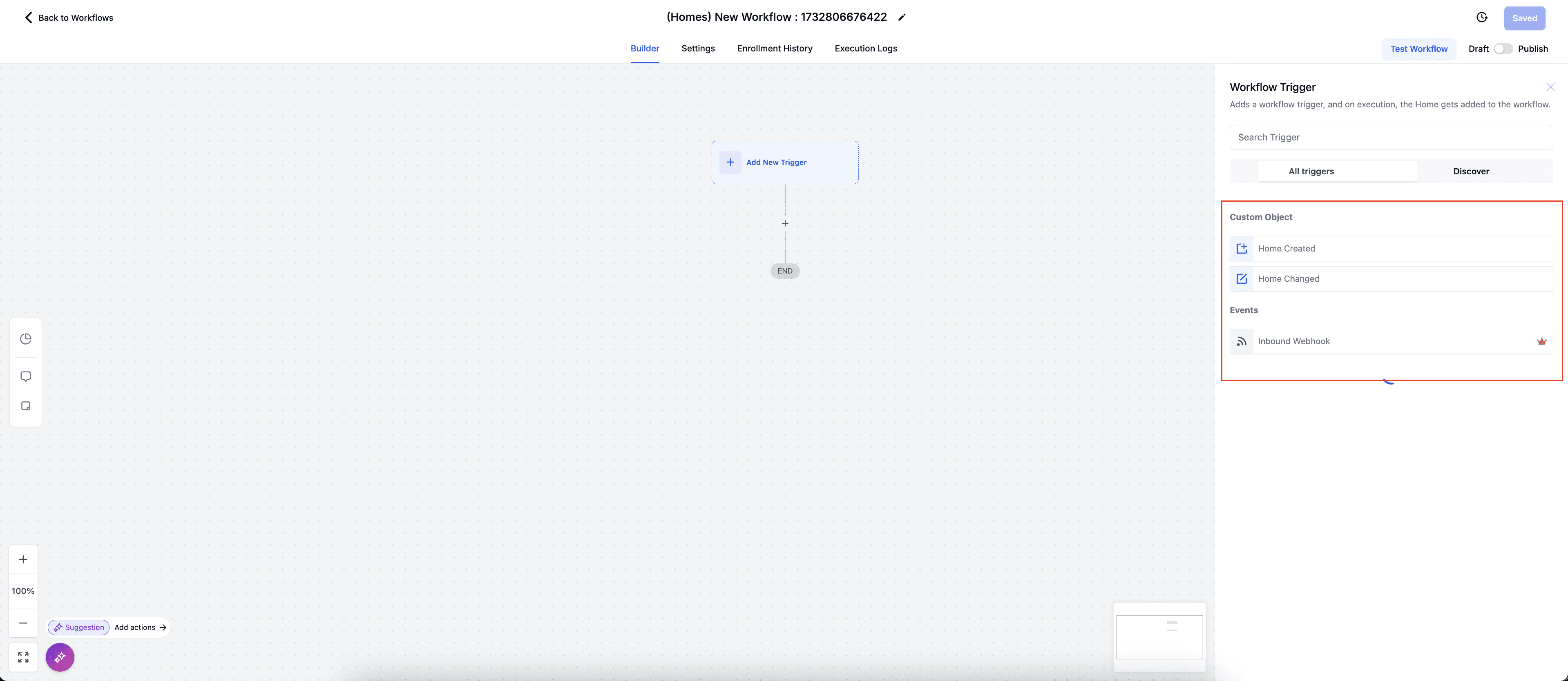 Custom Object Workflows Screenshot 2