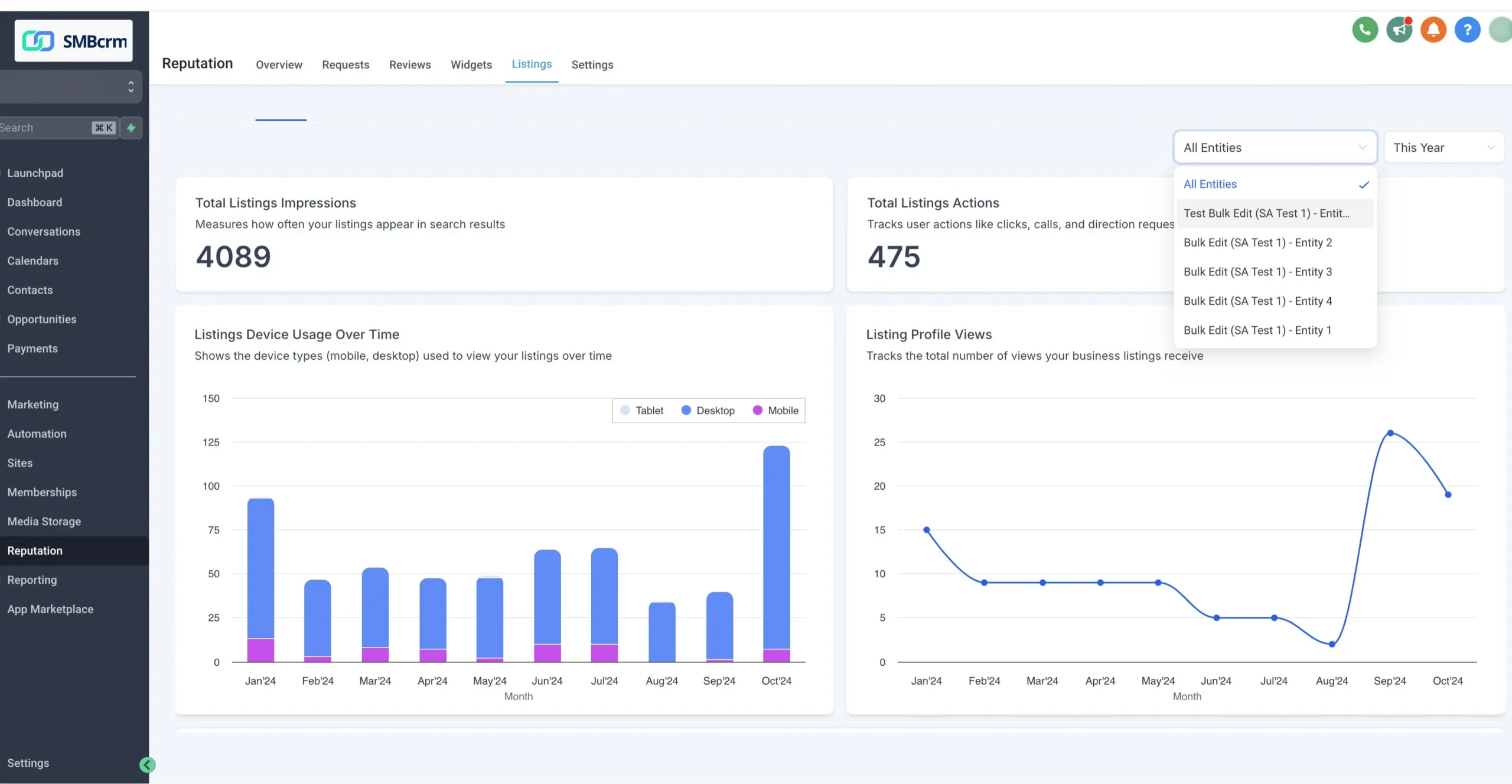 Bulk Edit Interface