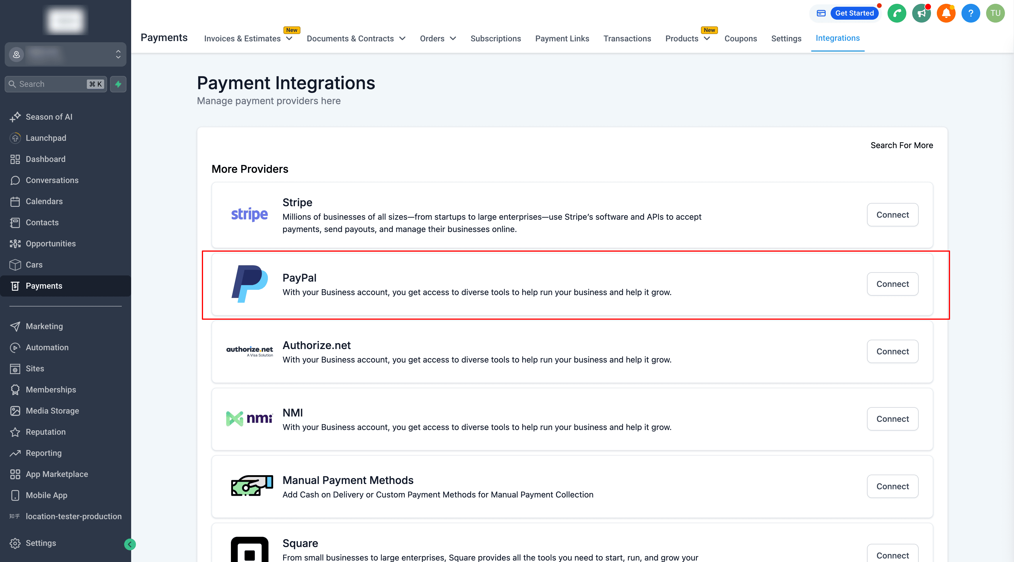 PayPal Integration