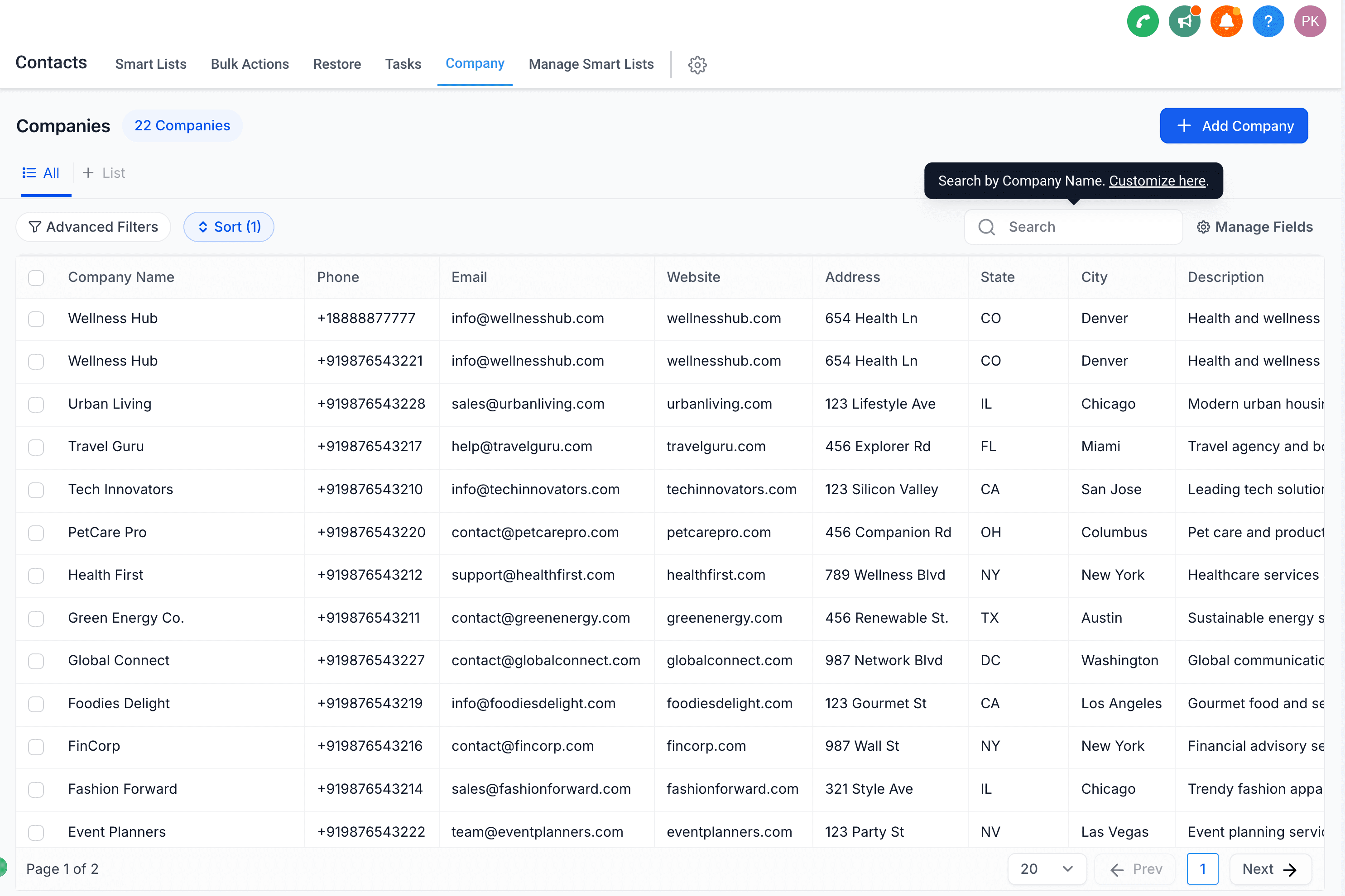 Search Functionality