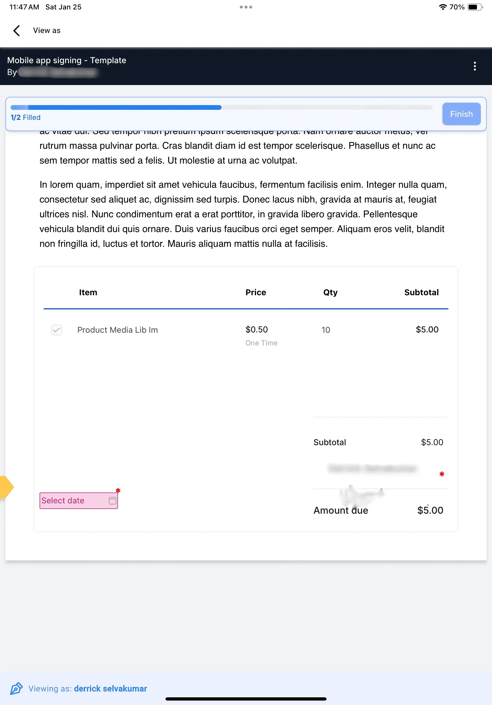 Mobile Signature Step 4