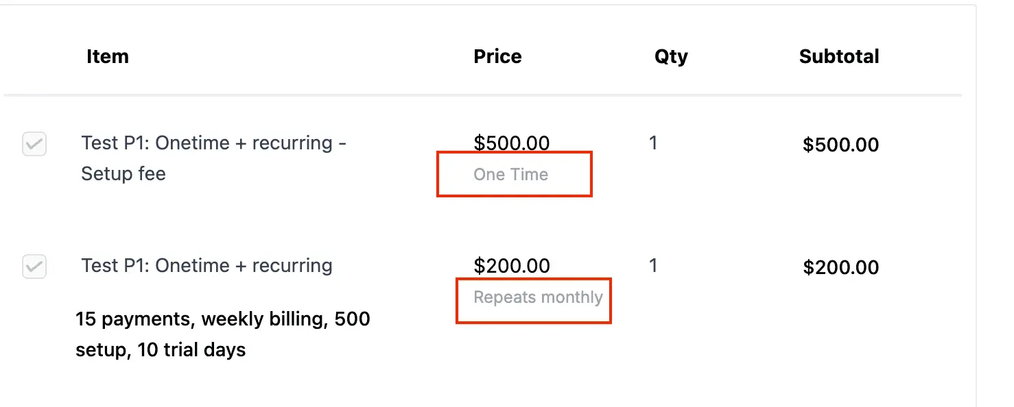 Image of Recurring Products and Settings Drawer
