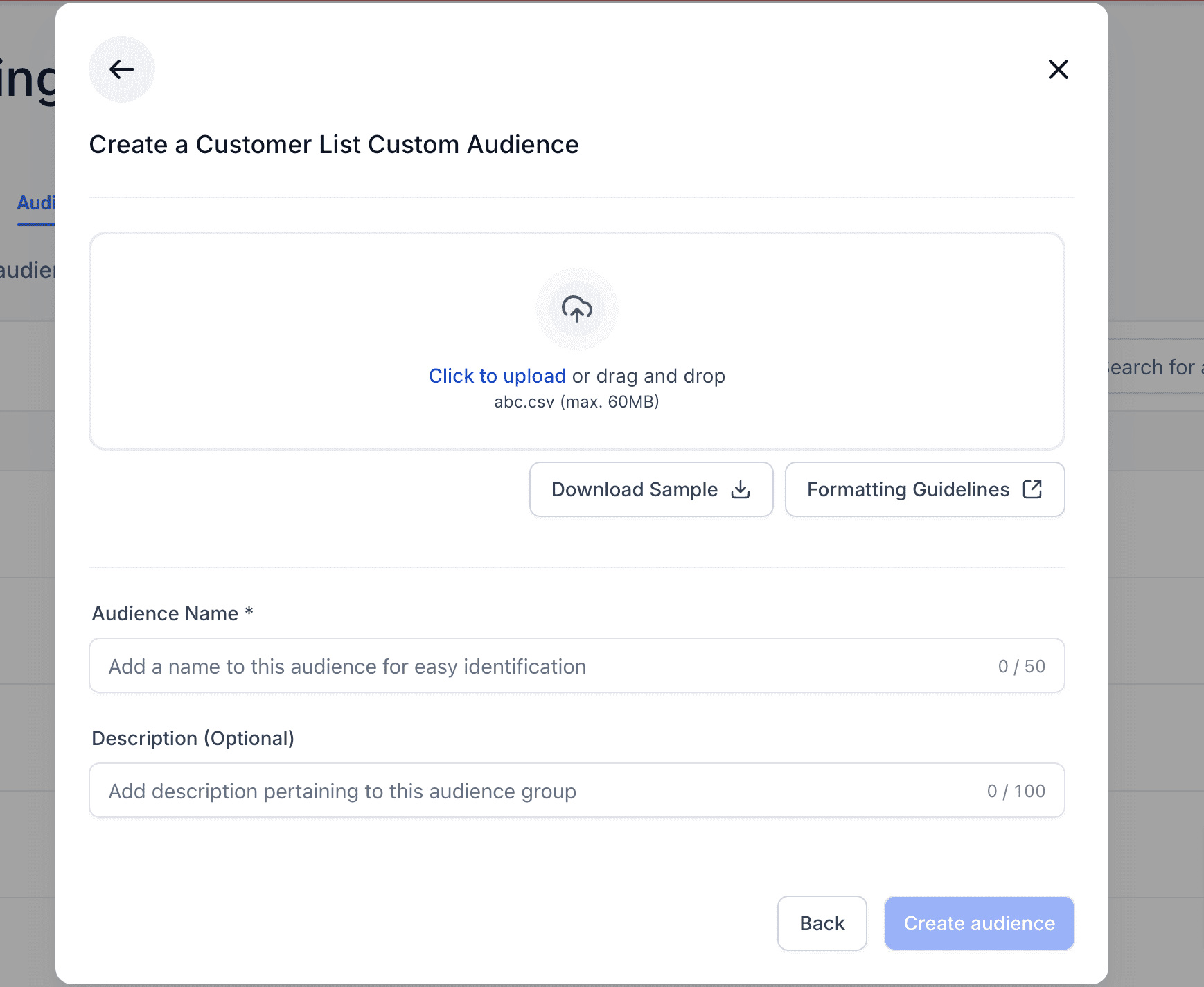 Customer List Selection