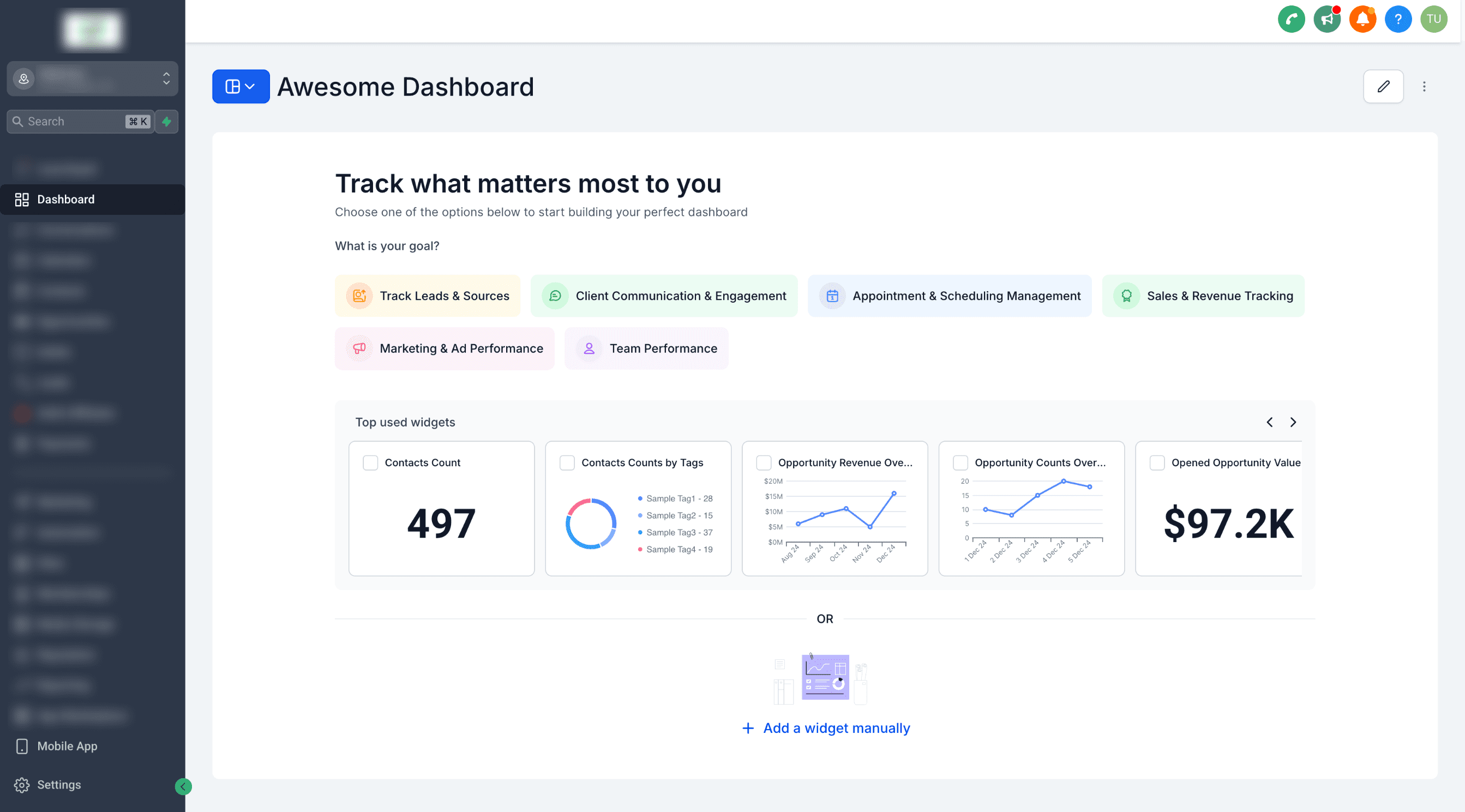Dashboard Setup