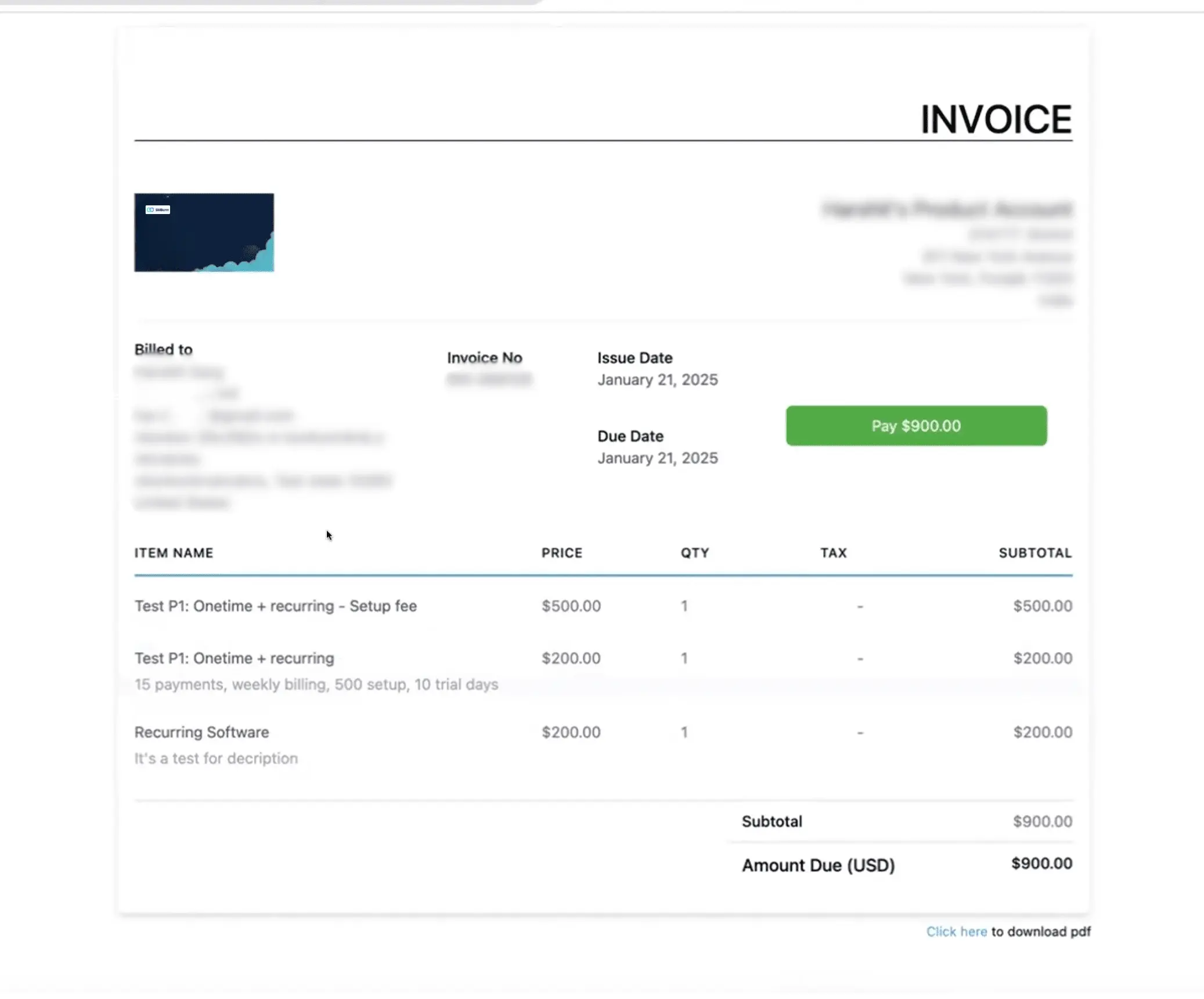 Invoice Received Notification