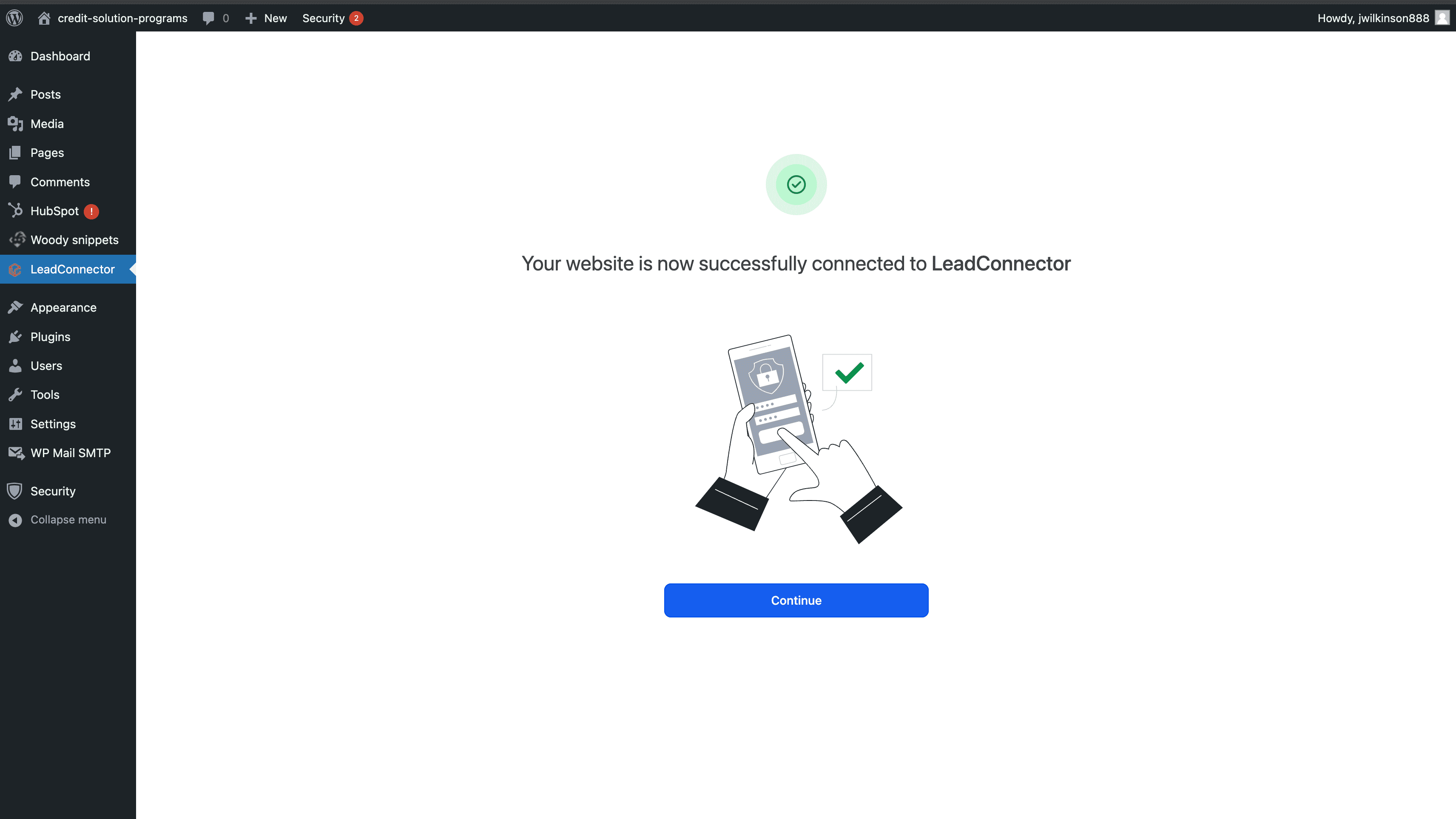 OAuth Connection Screenshot