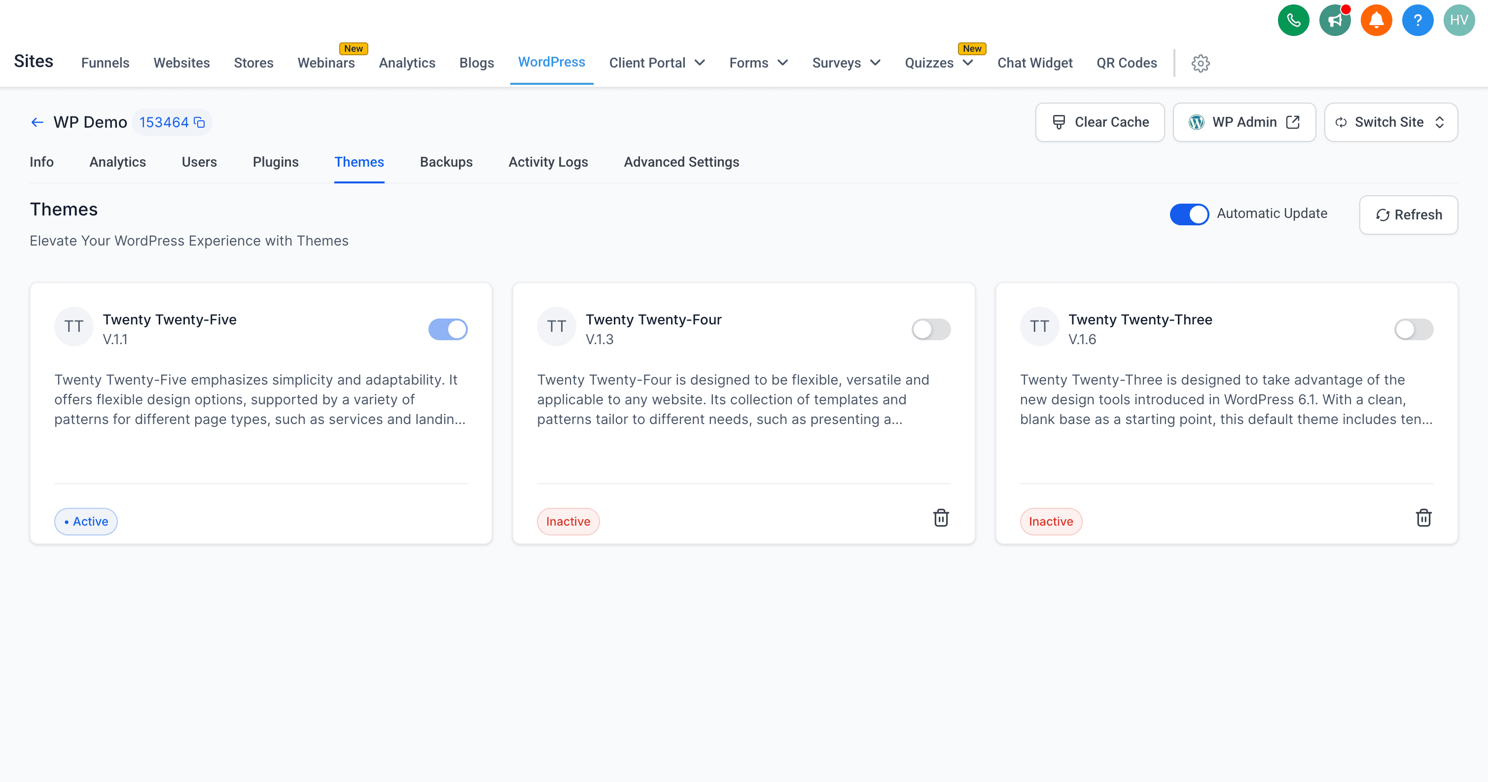 Theme Updates
