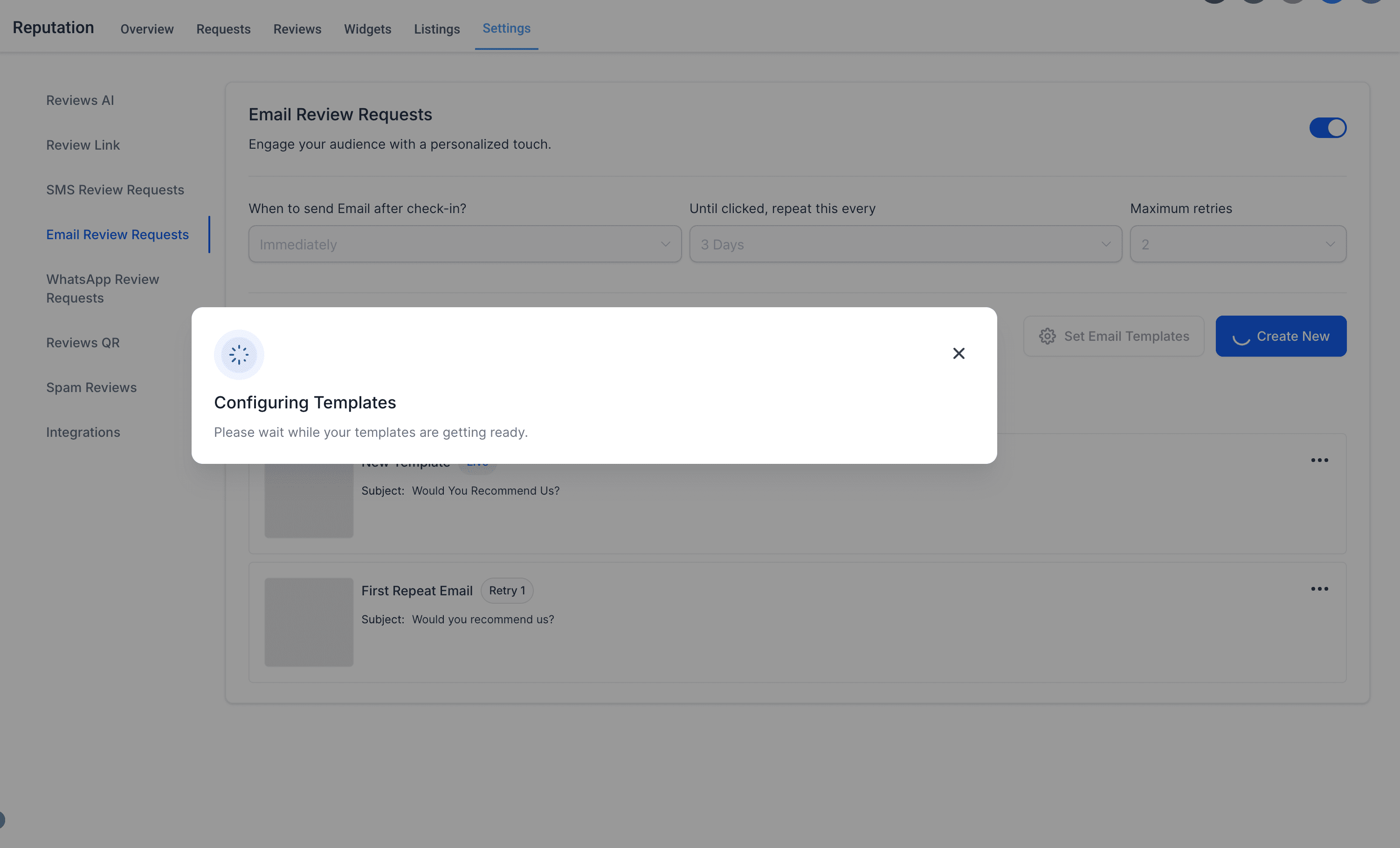 Enable Recurring