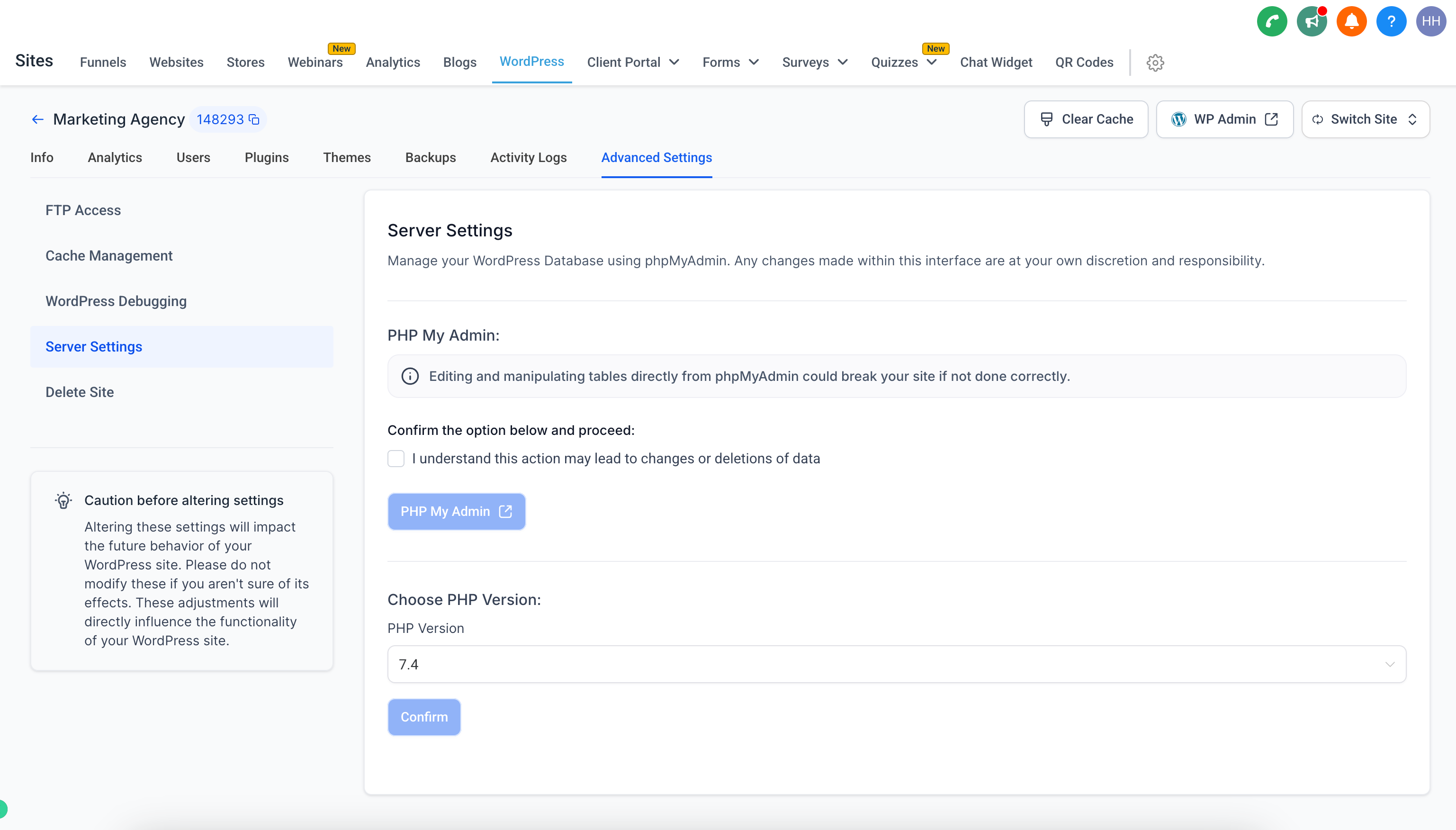Server Settings Overview