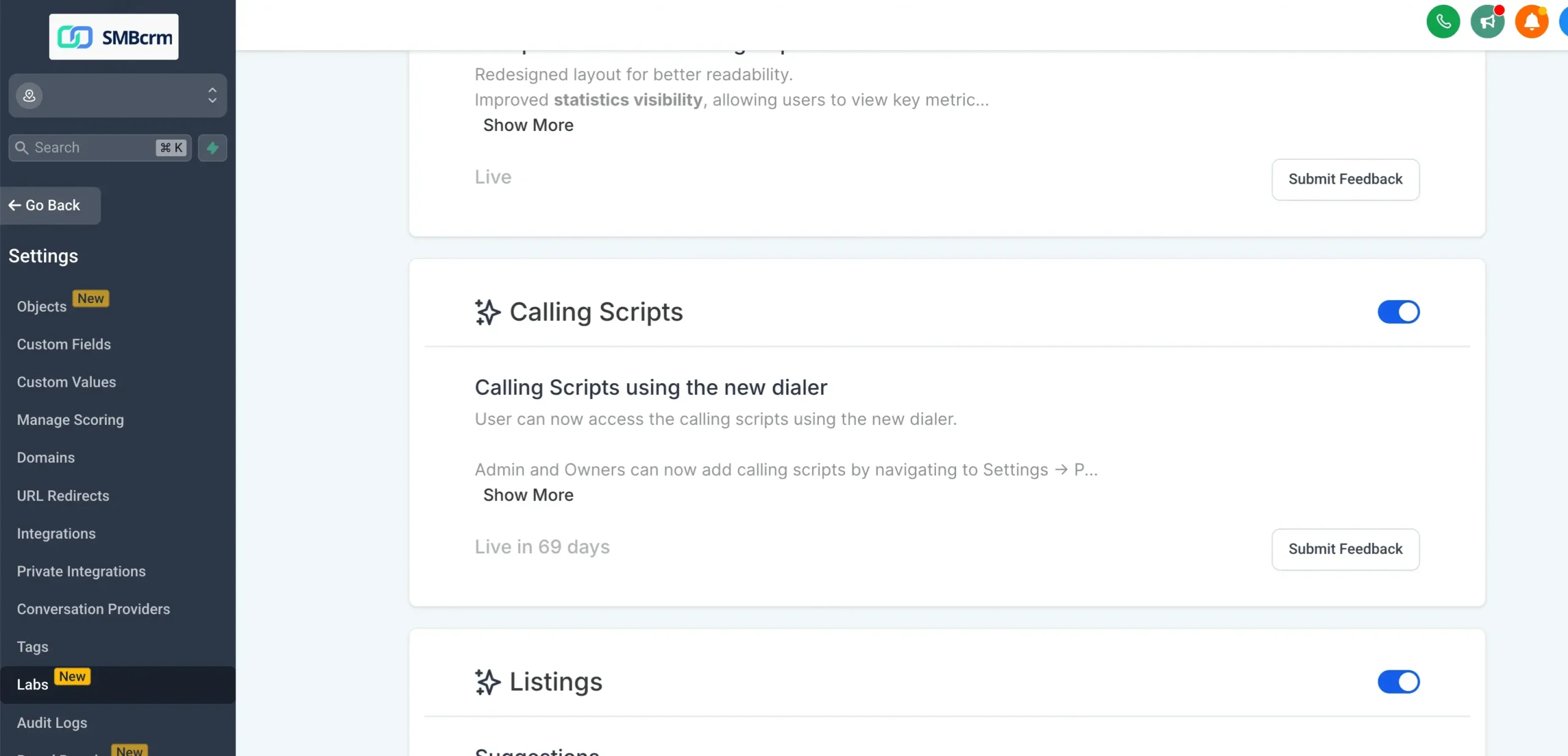 Enabling Call Scripts