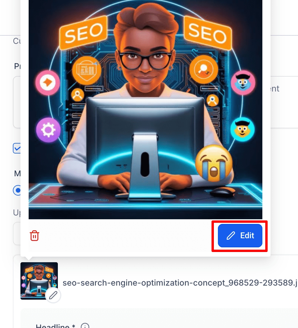 Image Crop Feature