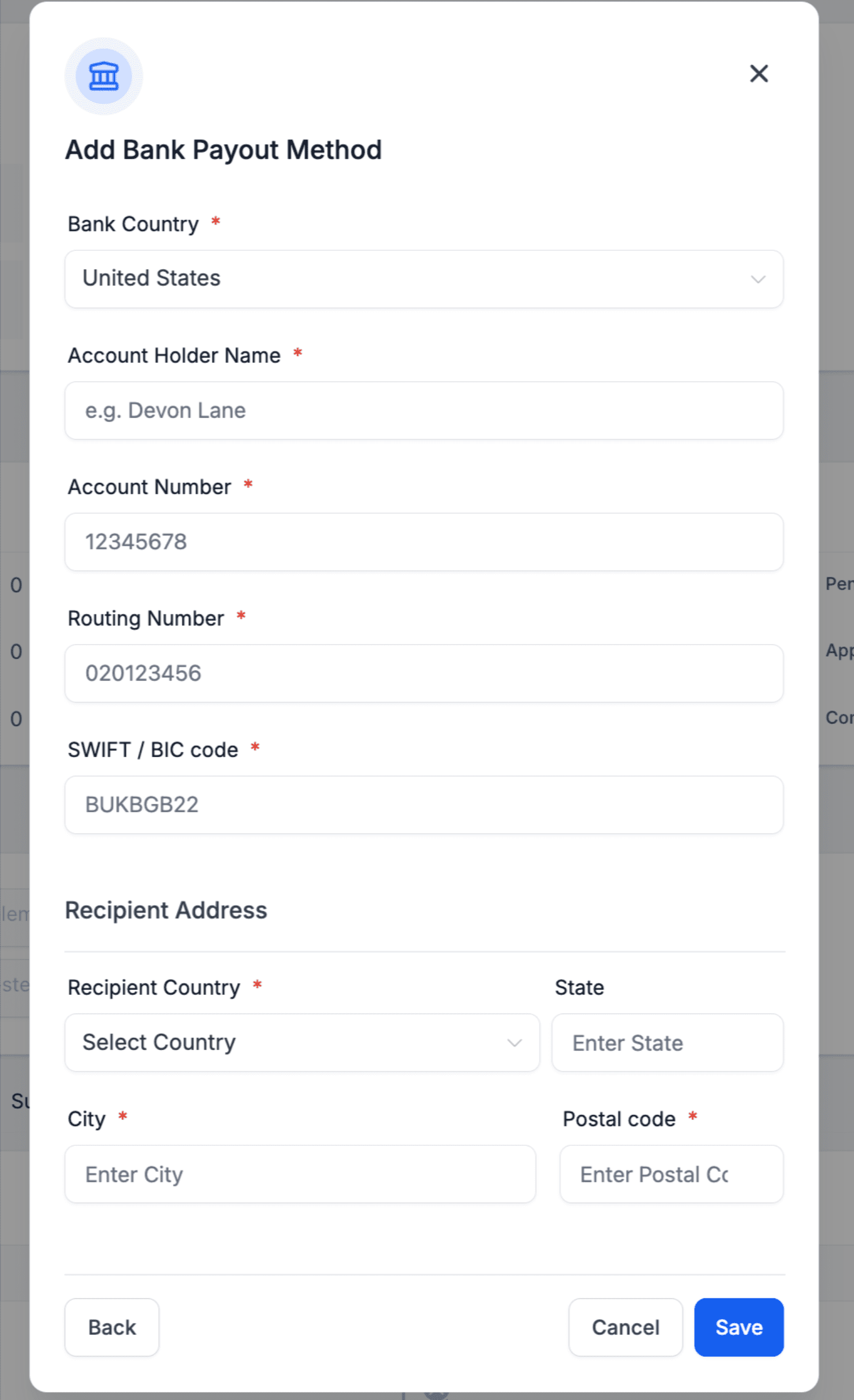Payout CSV Step