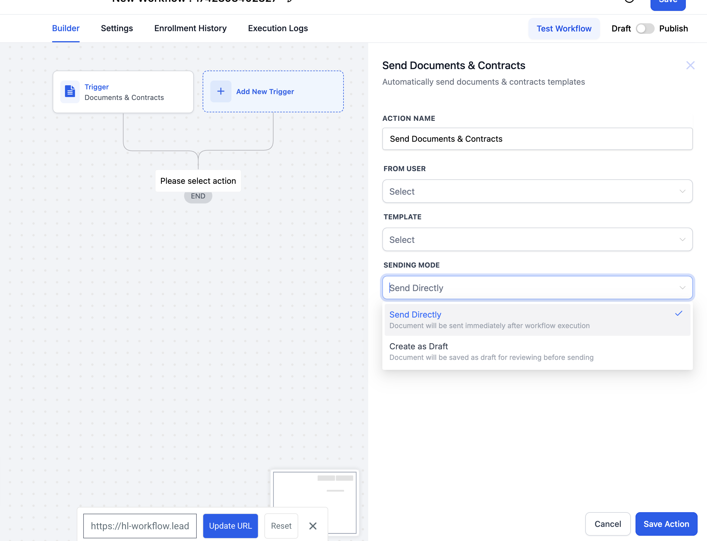 Setting Up Document Drafts